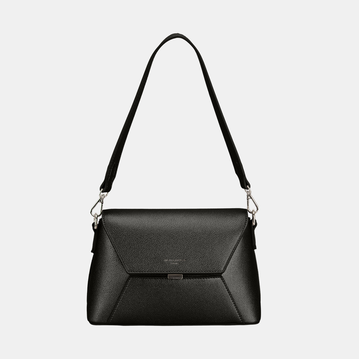 David Jones PU Leather Envelope Design Shoulder Bag-HANDBAGS-[Adult]-[Female]-Black-One Size-2022 Online Blue Zone Planet