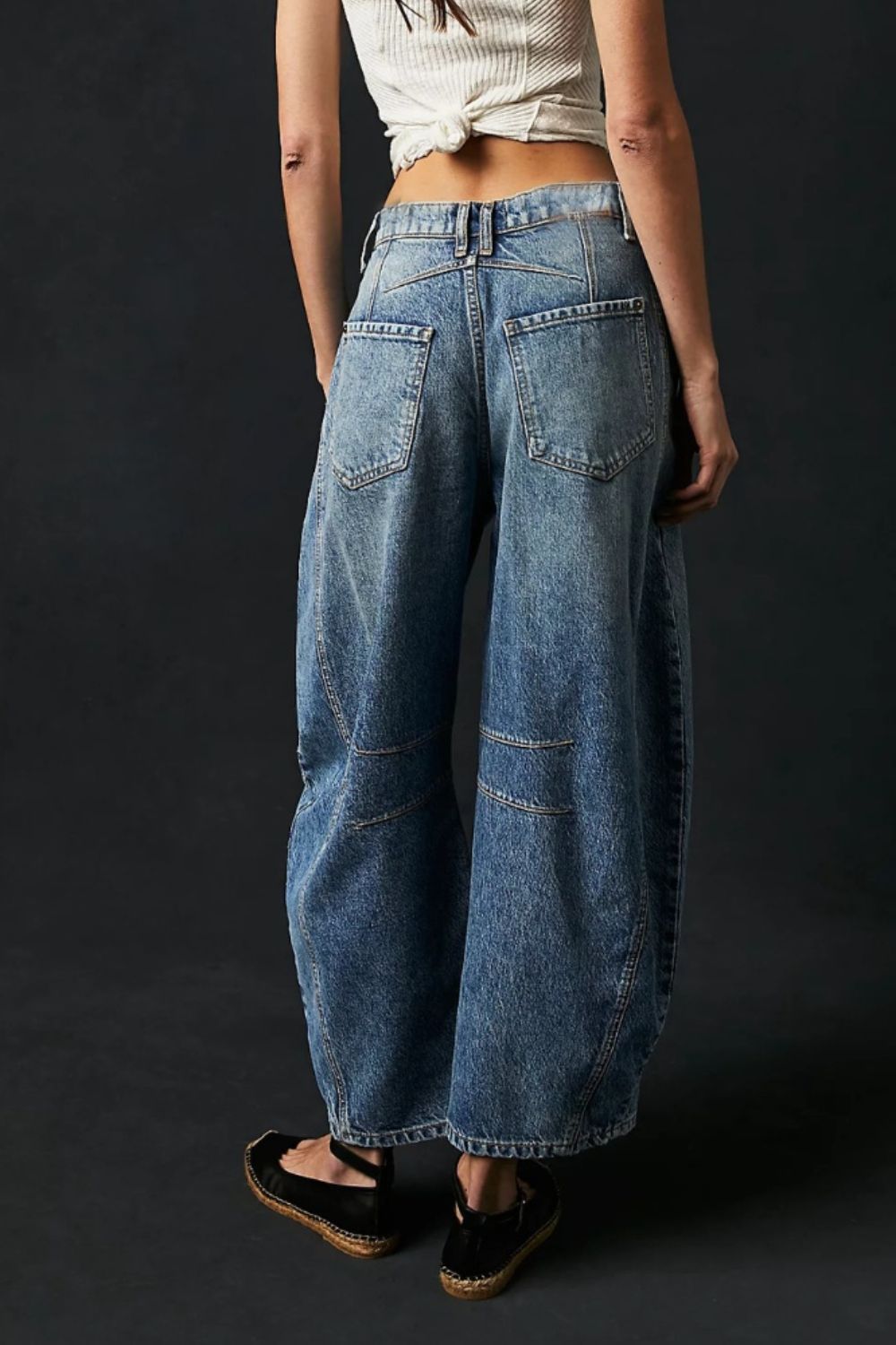 Blue Zone Planet | Wide Leg Jeans with Pockets-BOTTOMS SIZES SMALL MEDIUM LARGE-[Adult]-[Female]-2022 Online Blue Zone Planet