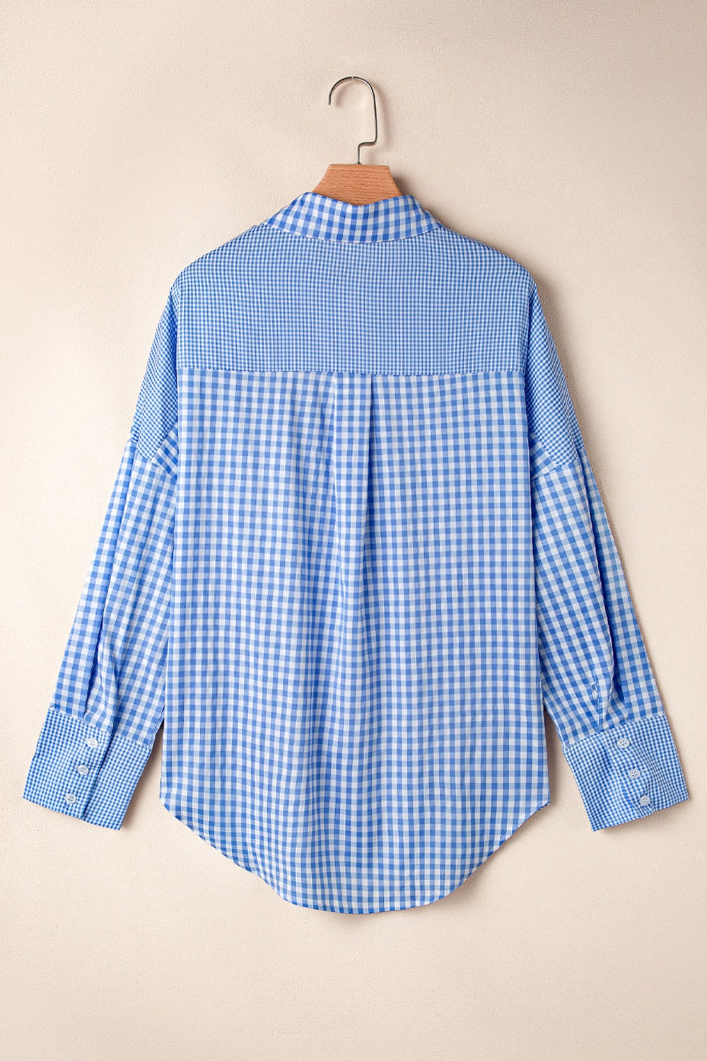 Plaid Button Up Long Sleeve Shirt-TOPS / DRESSES-[Adult]-[Female]-2022 Online Blue Zone Planet