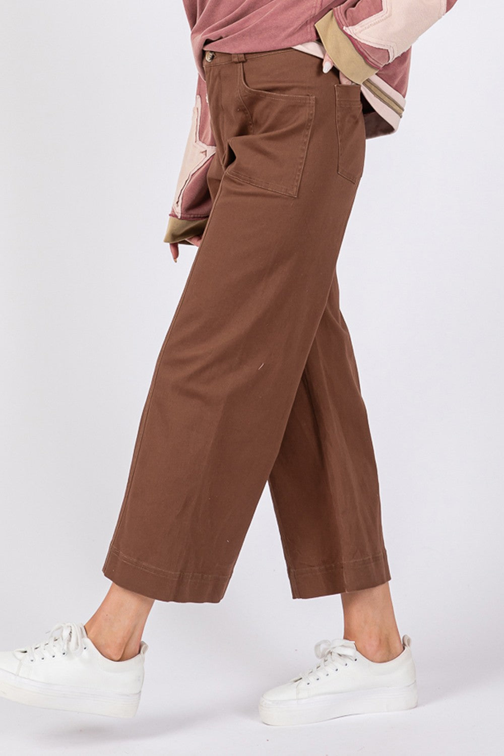 SAGE + FIG Wide Leg Cropped Pants-TOPS / DRESSES-[Adult]-[Female]-2022 Online Blue Zone Planet