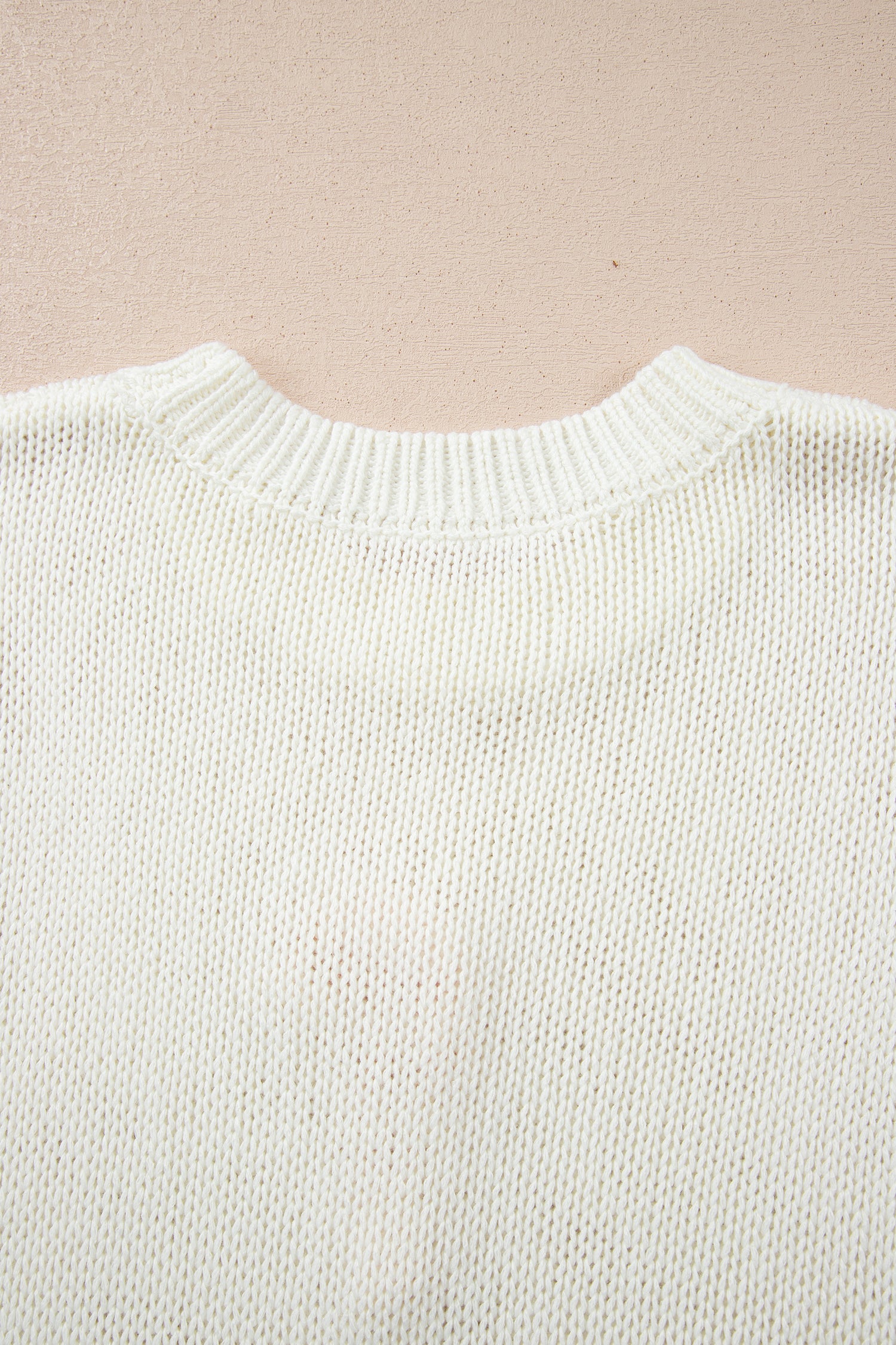 White Short Sleeve Knit Contrast Bow Knot Loose Sweater-TOPS / DRESSES-[Adult]-[Female]-2022 Online Blue Zone Planet