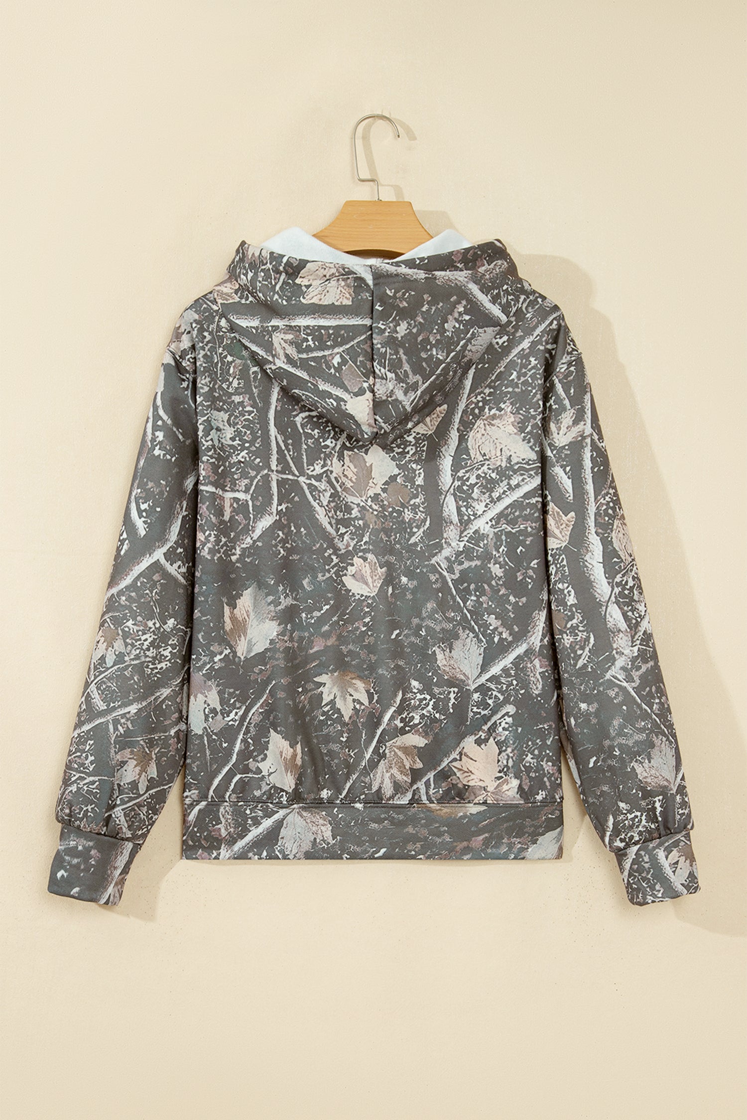 Brown Retro Camouflage Jesus Loves You Print Relaxed Hoodie-Tops / Dresses-[Adult]-[Female]-2022 Online Blue Zone Planet