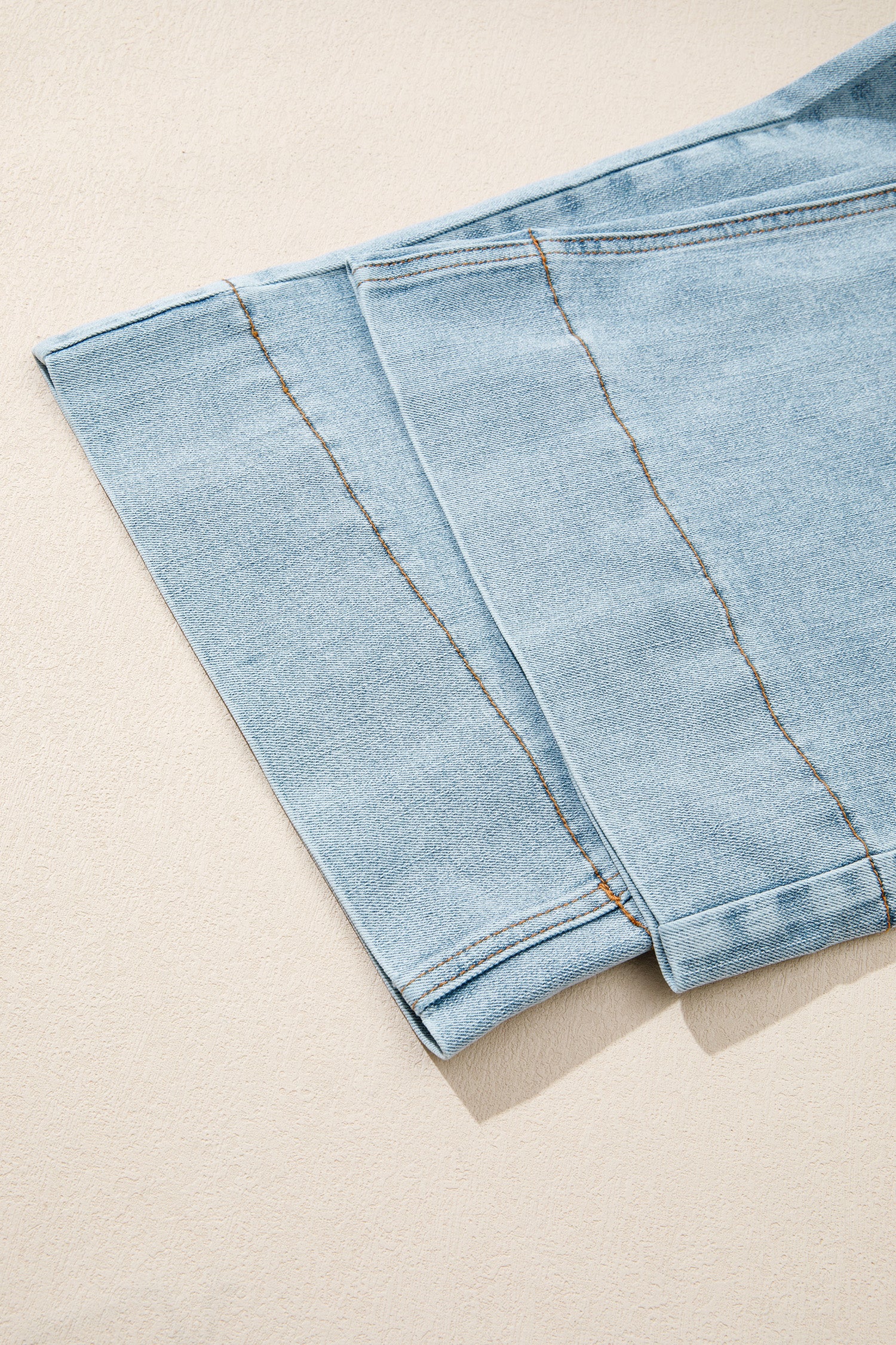 Beau Blue Solid Full-Length Regular Pocket Detail Wholesale Denim Jeans-Bottoms/Jeans-[Adult]-[Female]-2022 Online Blue Zone Planet