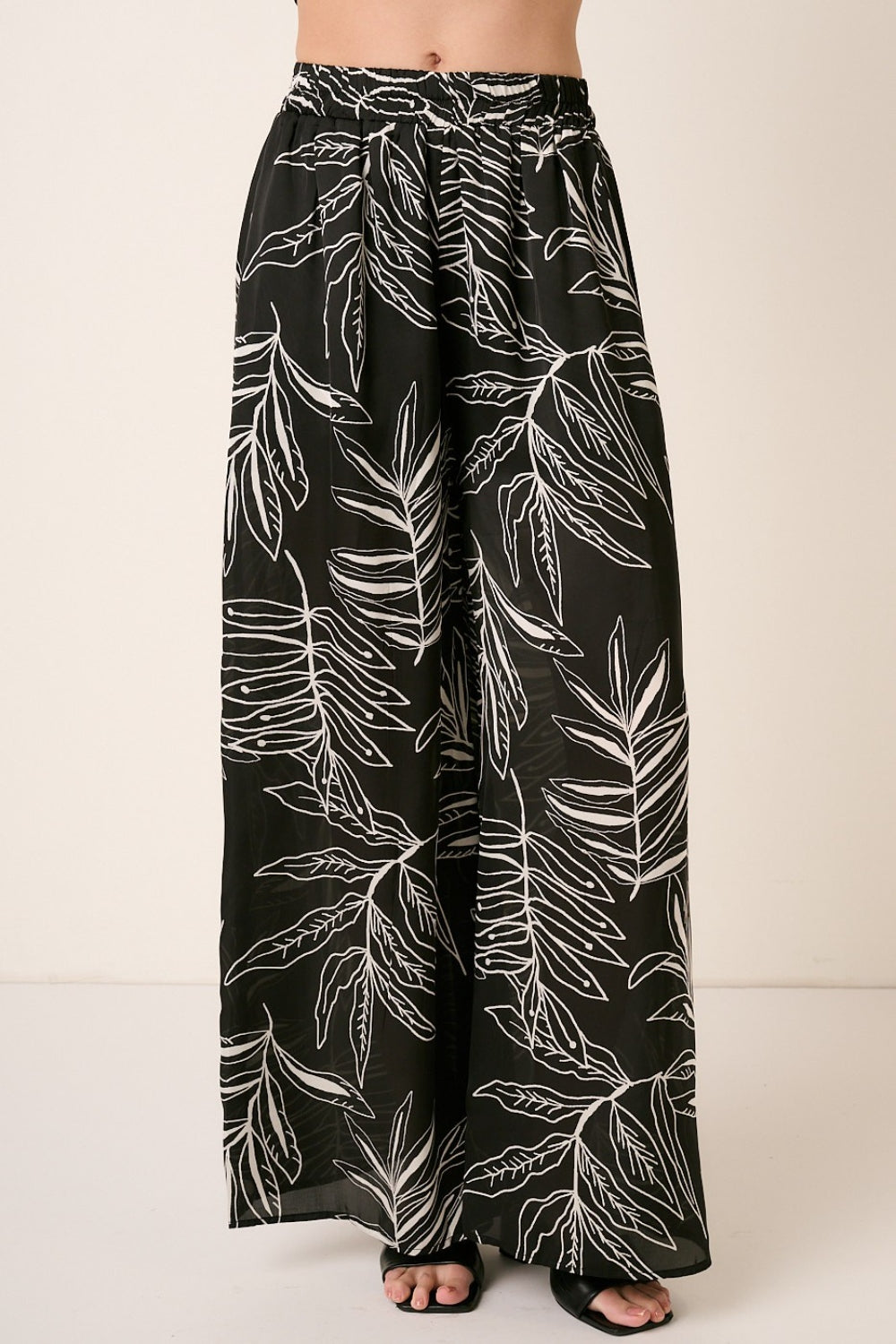 Mittoshop Printed Wide Leg Pants-[Adult]-[Female]-2022 Online Blue Zone Planet