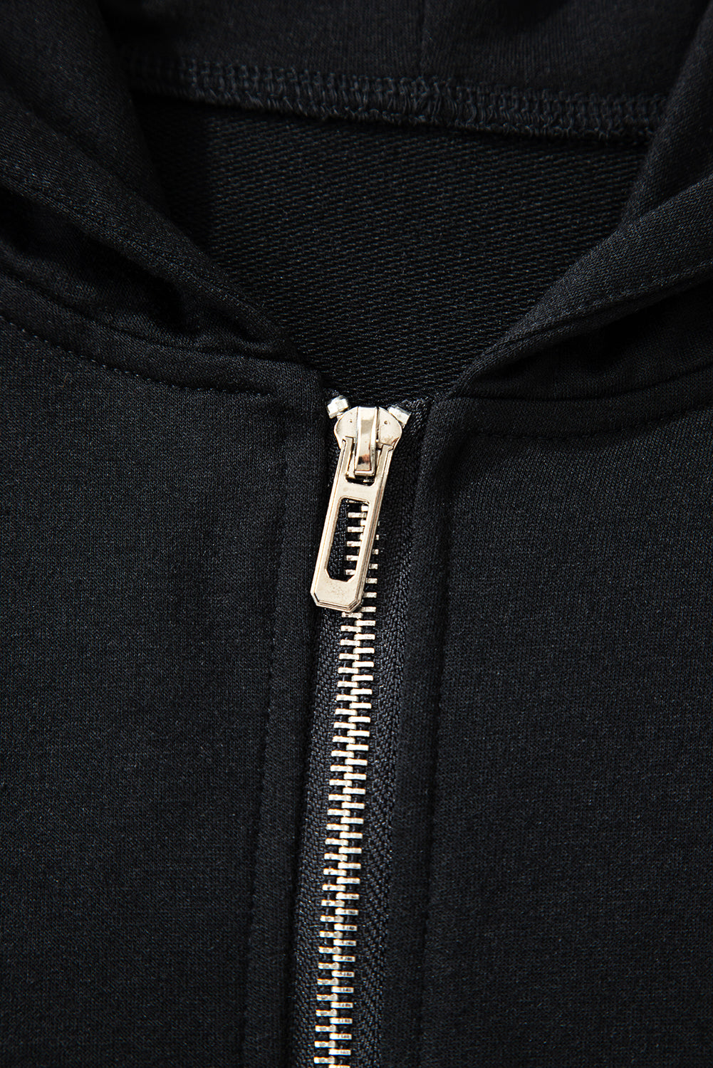 Black Double Zipper Hooded Jacket and Sweatpants Active Set-Tops / Dresses-[Adult]-[Female]-2022 Online Blue Zone Planet