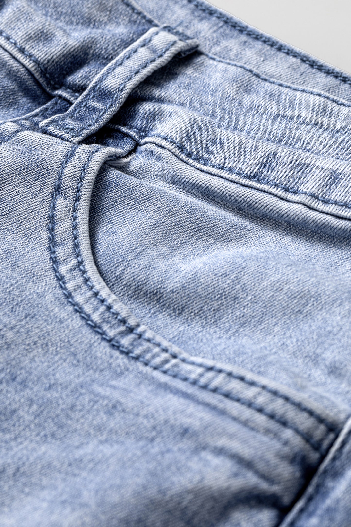 Beau Blue Turn-up Cuffs Womens Loose Jeans-Bottoms/Jeans-[Adult]-[Female]-2022 Online Blue Zone Planet