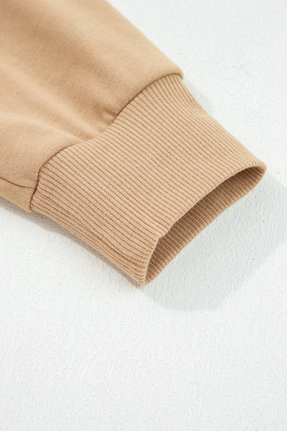 Light French Beige Varsity Striped Detail Drop Shoulder Oversized Sweatshirt-Tops/Sweatshirts & Hoodies-[Adult]-[Female]-2022 Online Blue Zone Planet