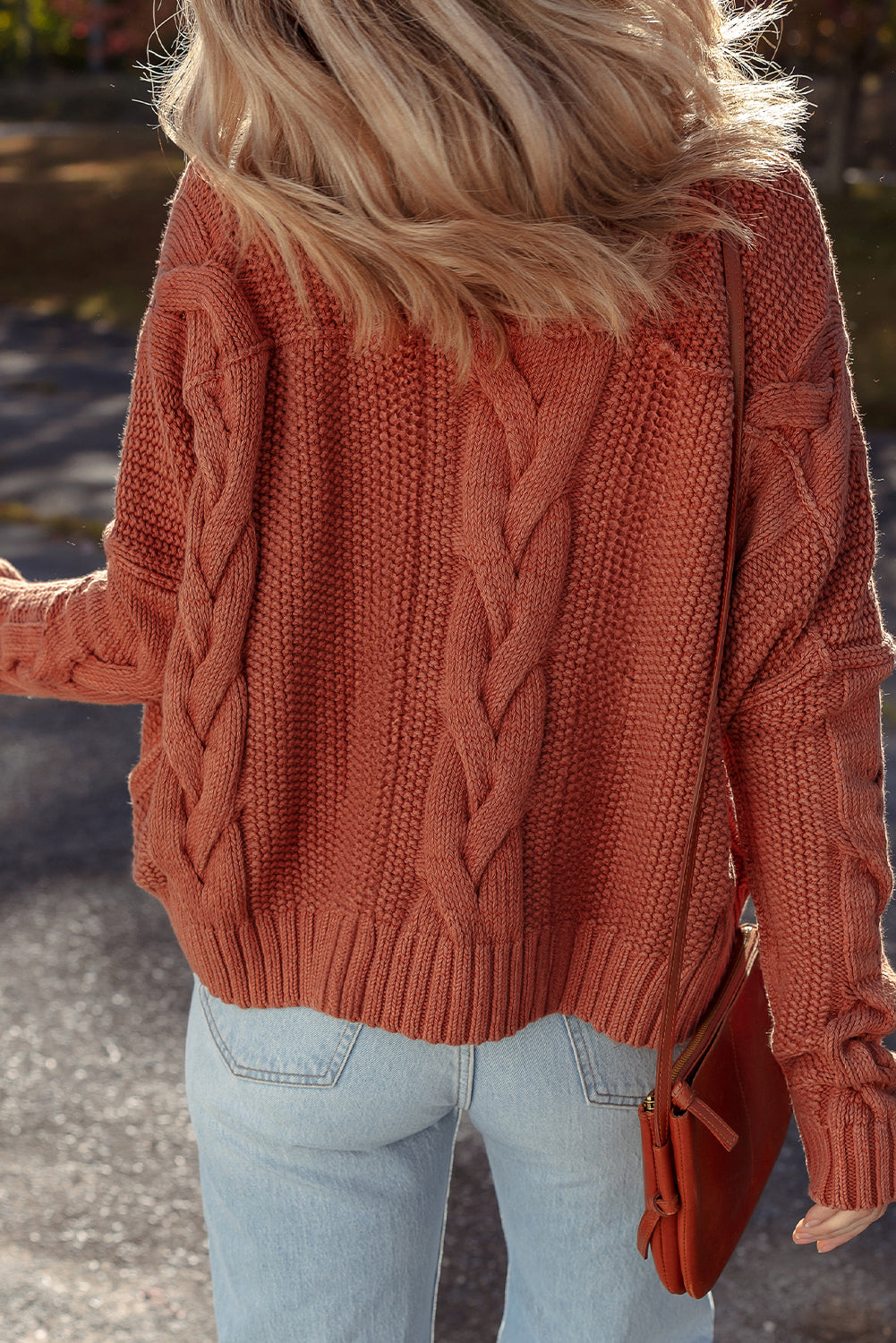 Redwood Burl Chunky Fit Slouchy Textured Knit Sweater-TOPS / DRESSES-[Adult]-[Female]-2022 Online Blue Zone Planet