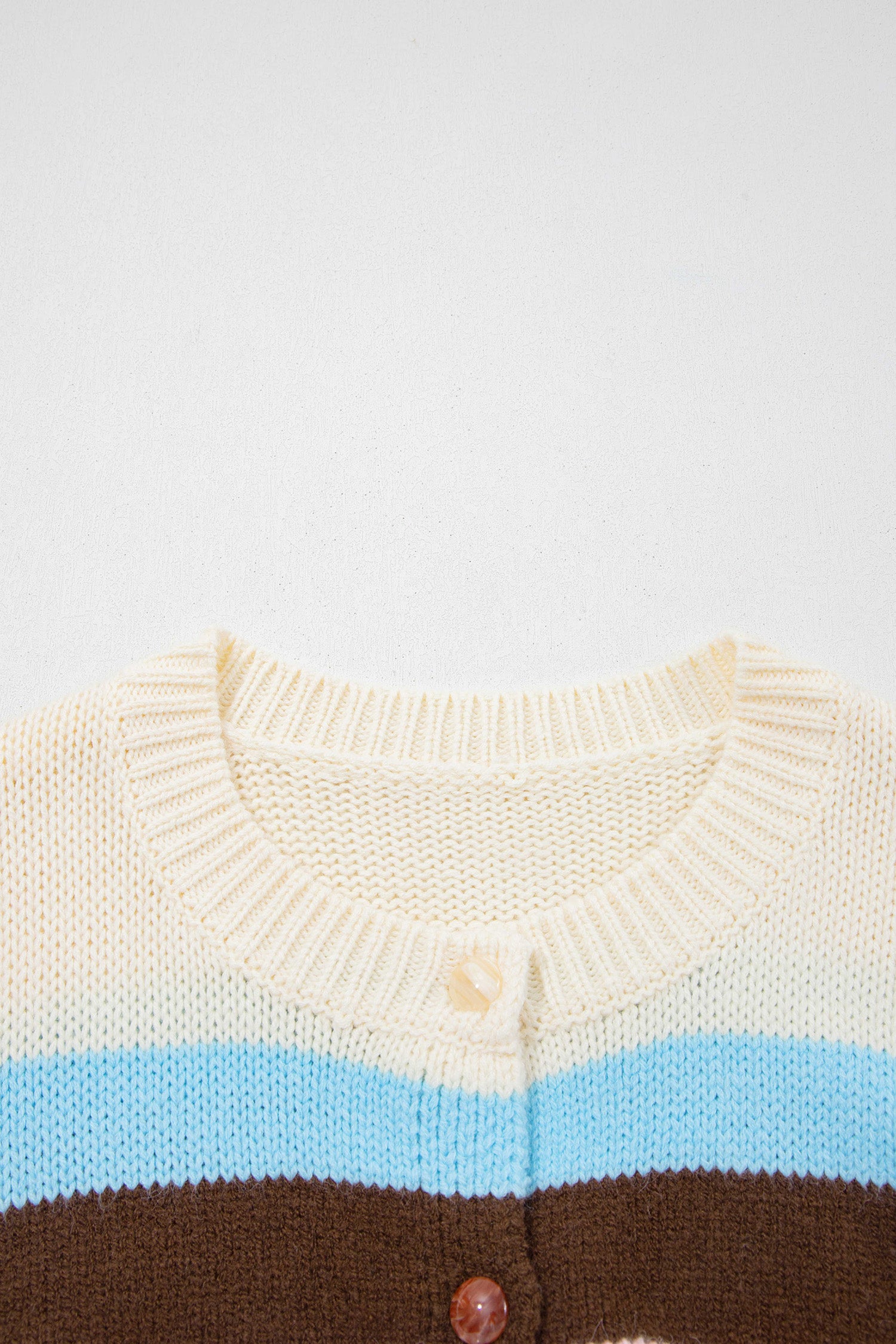Pink Stripe Striped Colorblock Drop Shoulder Cardigan-Sweaters & Cardigans/Cardigans-[Adult]-[Female]-2022 Online Blue Zone Planet