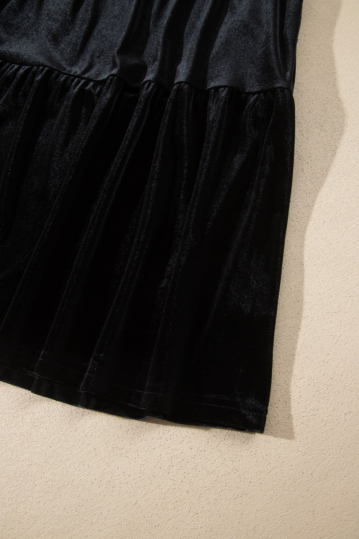Black Embroidered Velvet Short Sleeve Mini Shift Dress-TOPS / DRESSES-[Adult]-[Female]-2022 Online Blue Zone Planet