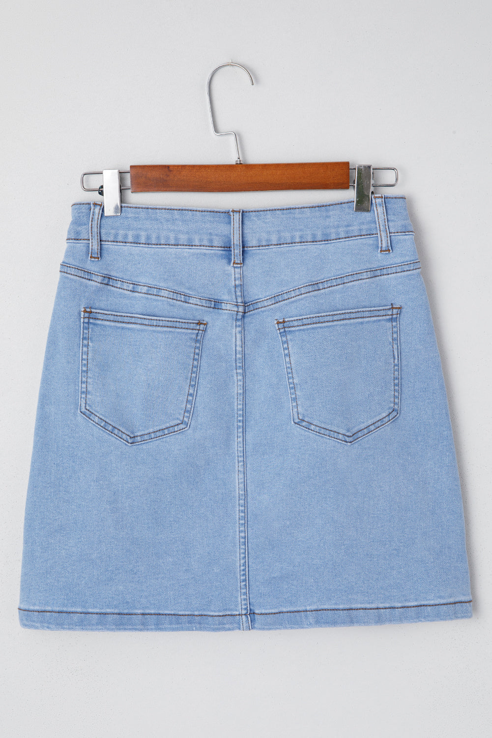 Beau Blue Western Embroidered Denim Mini Skirt-Bottoms/Skirts & Petticoat-[Adult]-[Female]-2022 Online Blue Zone Planet