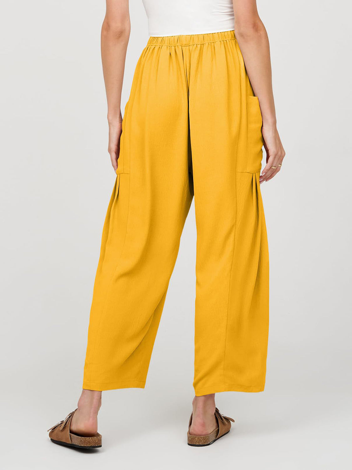 Full Size Wide Leg Pants with Pockets-BOTTOMS SIZES SMALL MEDIUM LARGE-[Adult]-[Female]-2022 Online Blue Zone Planet