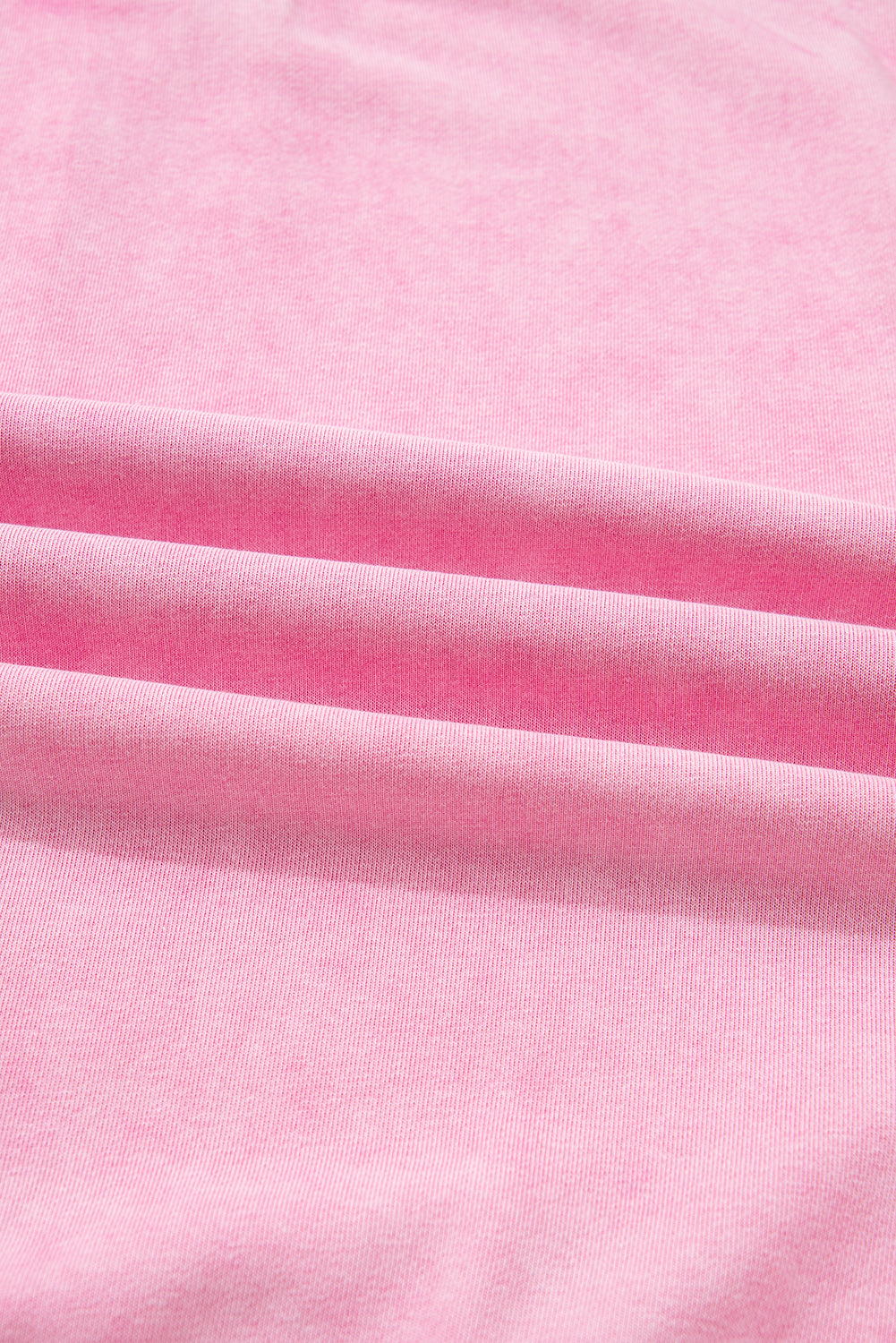 Bright Pink Mineral Wash Crossed Crew Neck Drop Shoulder Loose Sweatshirt-Tops/Sweatshirts & Hoodies-[Adult]-[Female]-2022 Online Blue Zone Planet