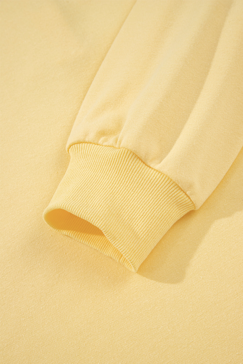 Yellow Cream Button Collar Drop Shoulder Pullover and Shorts 2pcs Outfit-Two Piece Sets/Short Sets-[Adult]-[Female]-2022 Online Blue Zone Planet