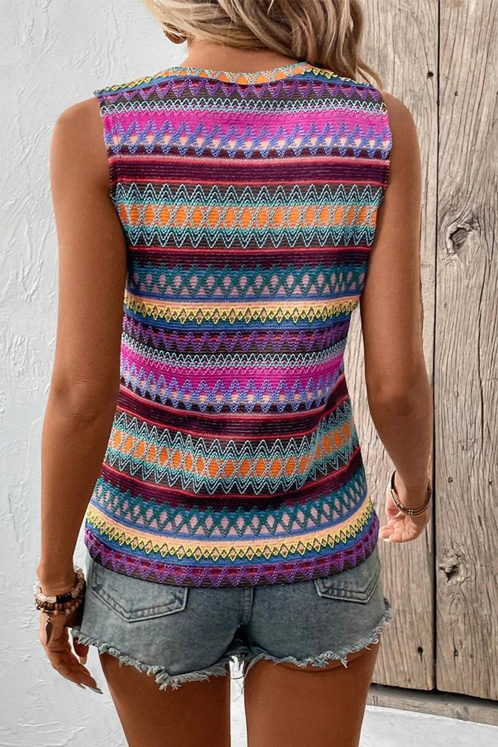 Contrast Round Neck Tank-TOPS / DRESSES-[Adult]-[Female]-2022 Online Blue Zone Planet