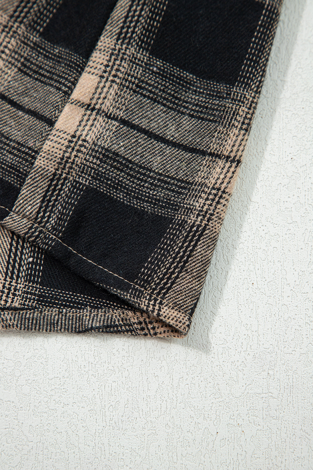 Multicolour Retro Plaid Double Flap Pocket Brushed Shacket-Outerwear/Plaid Shackets-[Adult]-[Female]-2022 Online Blue Zone Planet