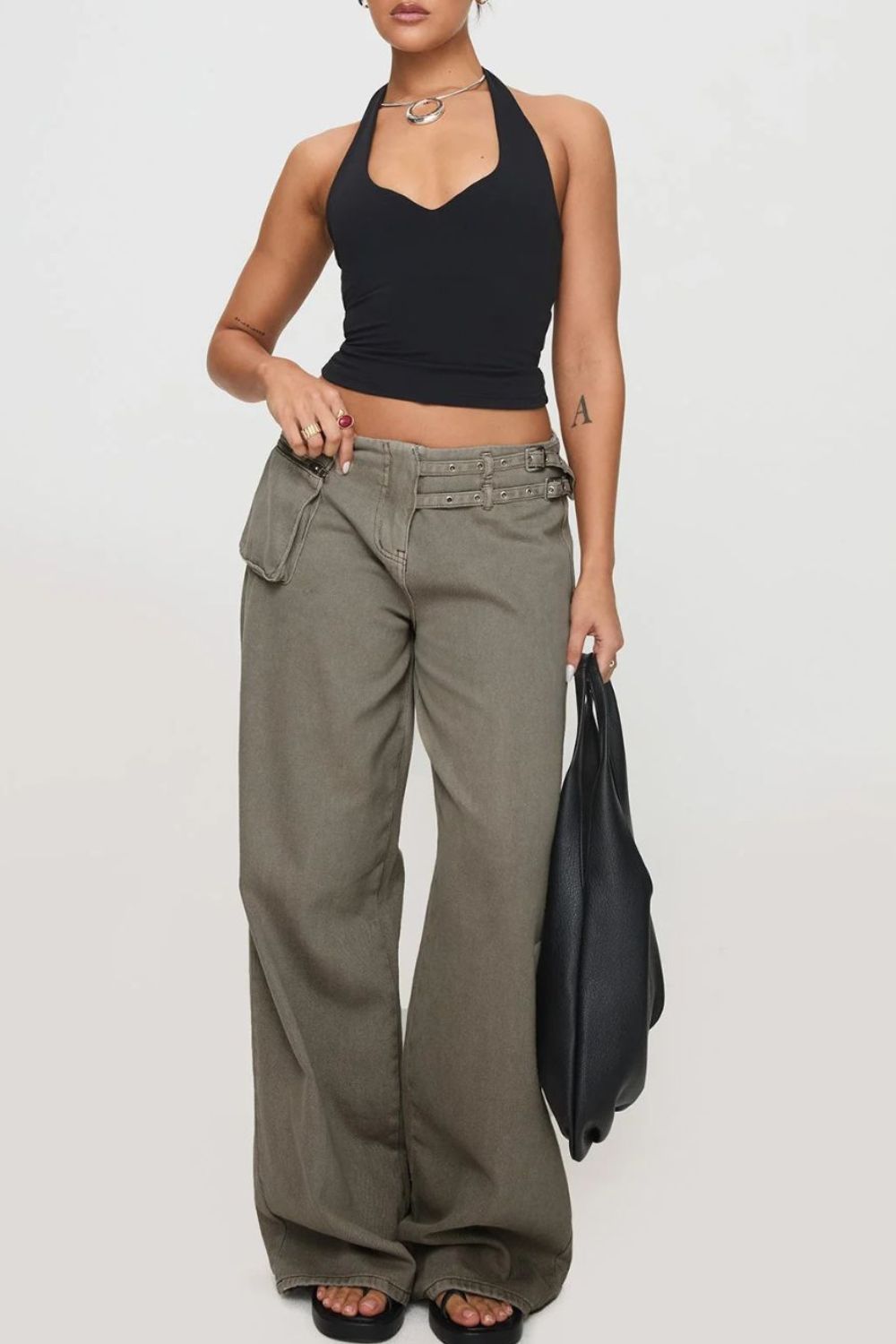 Wide Leg Jeans with Pockets-BOTTOMS-[Adult]-[Female]-2022 Online Blue Zone Planet