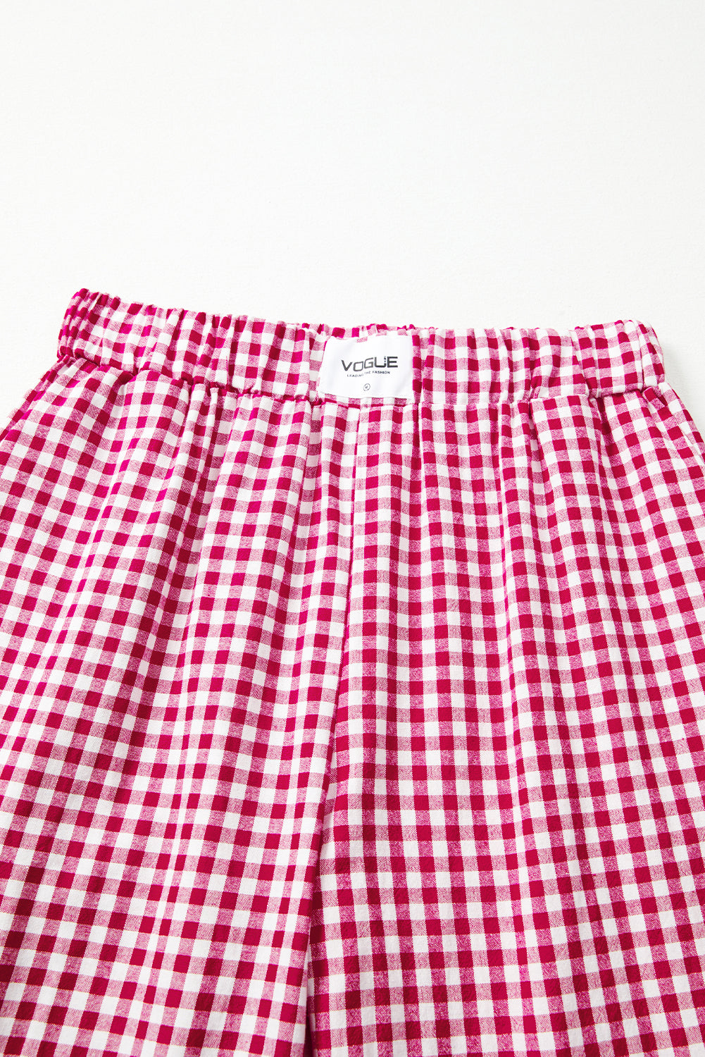 Fiery Red Plaid Casual Loose Trousers-Bottoms/Pants & Culotte-[Adult]-[Female]-2022 Online Blue Zone Planet