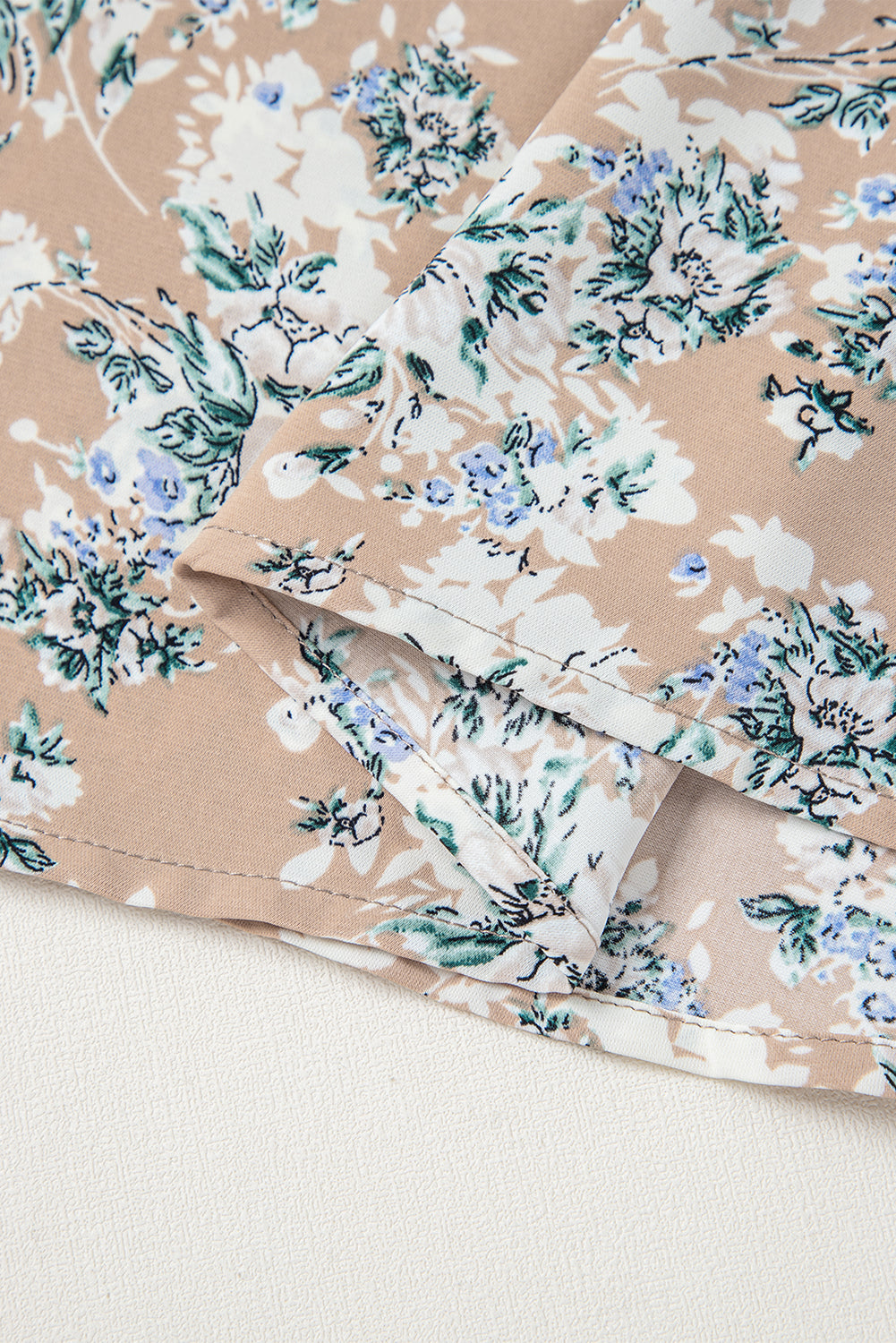 Blue Zone Planet | Khaki Maple Grove Floral Smocked Puff Sleeve Long Dress-TOPS / DRESSES-[Adult]-[Female]-2022 Online Blue Zone Planet