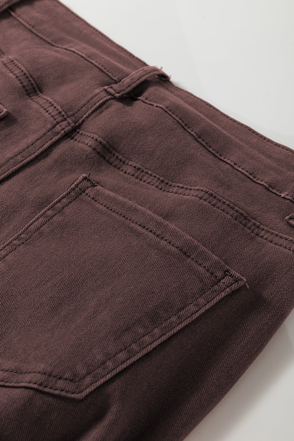 Coffee Loose Straight High Waist Solid Color Jeans-Bottoms/Jeans-[Adult]-[Female]-2022 Online Blue Zone Planet