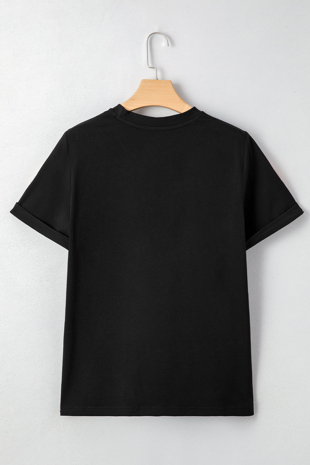 Black Sequin Pumpkin Face Halloween T Shirt-Graphic/Graphic Tees-[Adult]-[Female]-2022 Online Blue Zone Planet