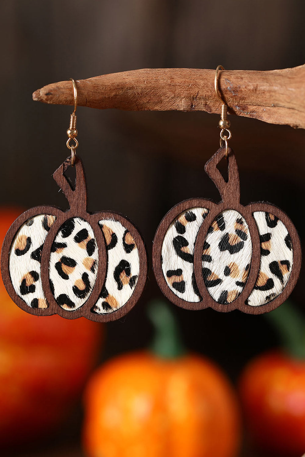 Multicolour Animal Print Pumpkin Shape Drop Earrings-Accessories/Jewelry-[Adult]-[Female]-Multicolour-ONE SIZE-2022 Online Blue Zone Planet