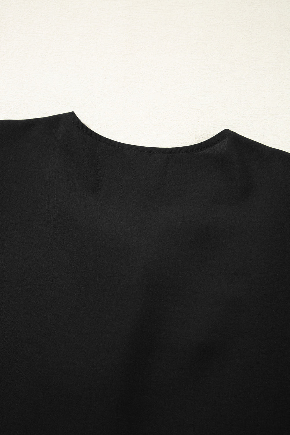 Black Puff Sleeve Bowknot Front Peplum Blouse-Tops/Blouses & Shirts-[Adult]-[Female]-2022 Online Blue Zone Planet