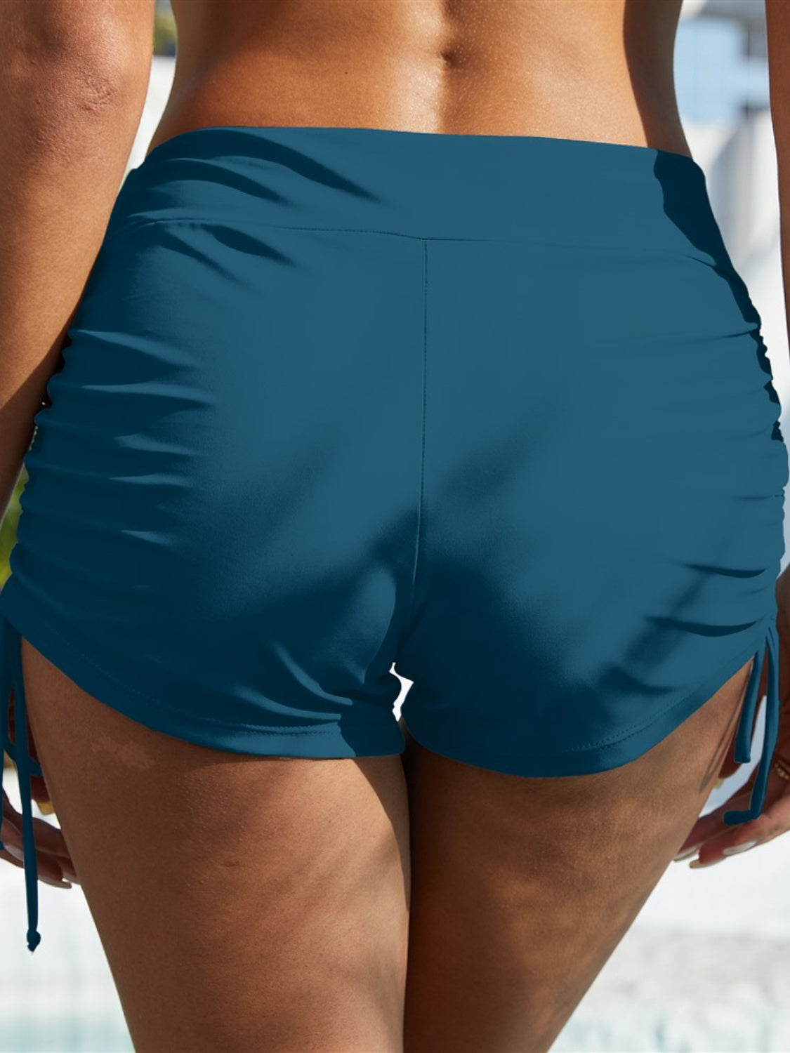 Drawstring Mid-Rise Waist Swim Shorts-TOPS / DRESSES-[Adult]-[Female]-2022 Online Blue Zone Planet