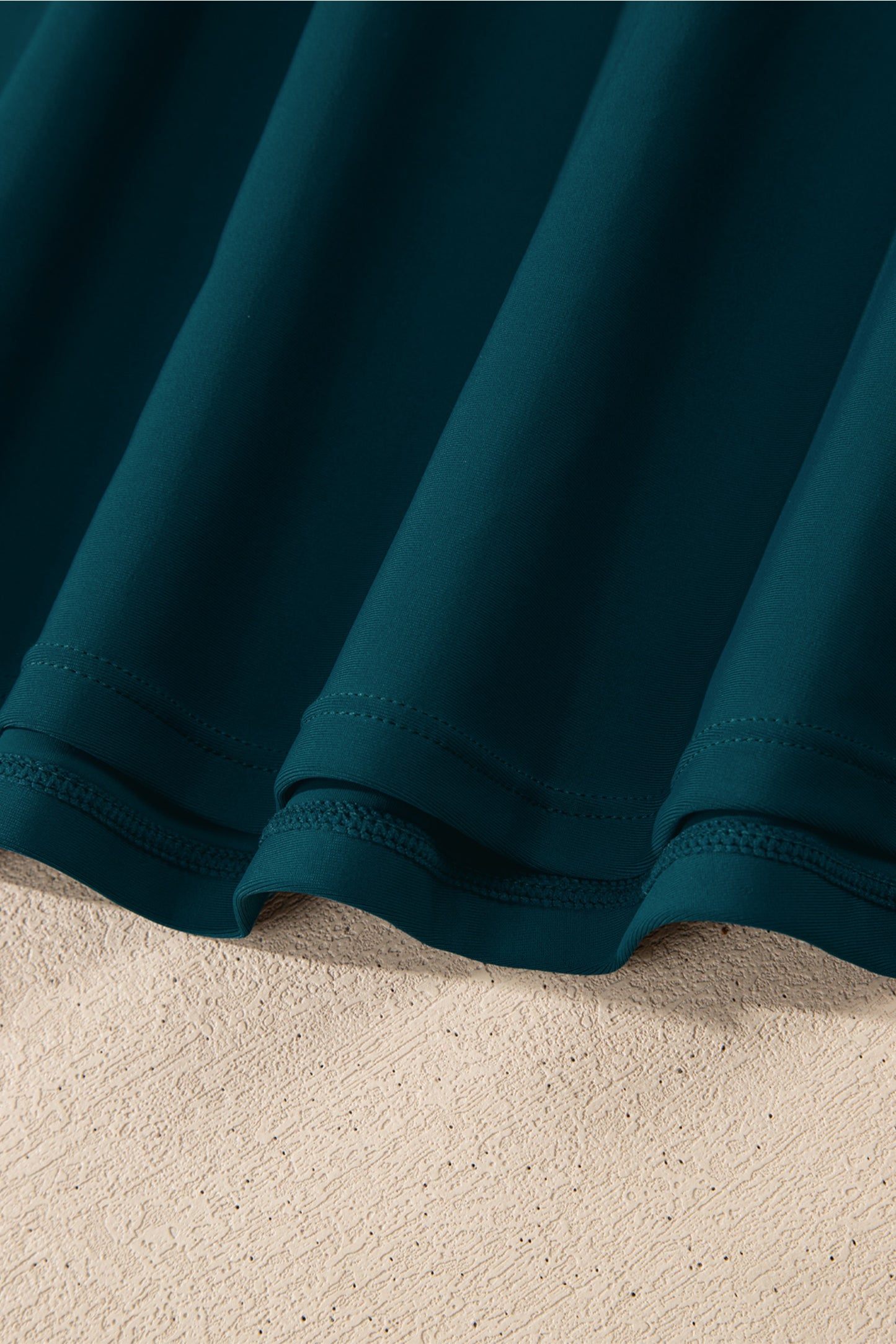 Blue Sapphire Contrast Edge Ruffled High Waist One Piece Swim Dress-TOPS / DRESSES-[Adult]-[Female]-2022 Online Blue Zone Planet