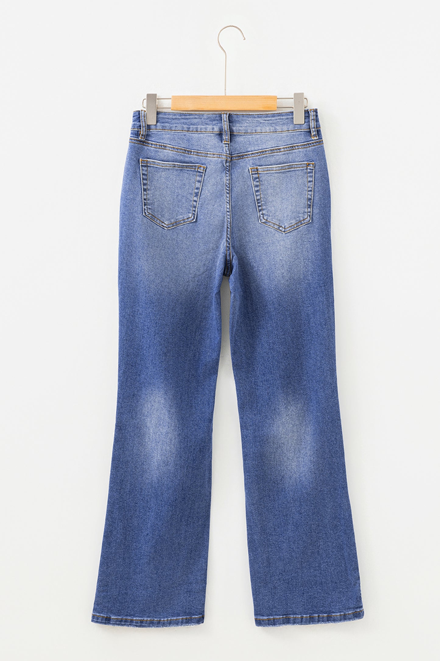 Myosotis Mid Rise Distressed Sneak Peek Straight Leg Jeans-Bottoms/Jeans-[Adult]-[Female]-2022 Online Blue Zone Planet