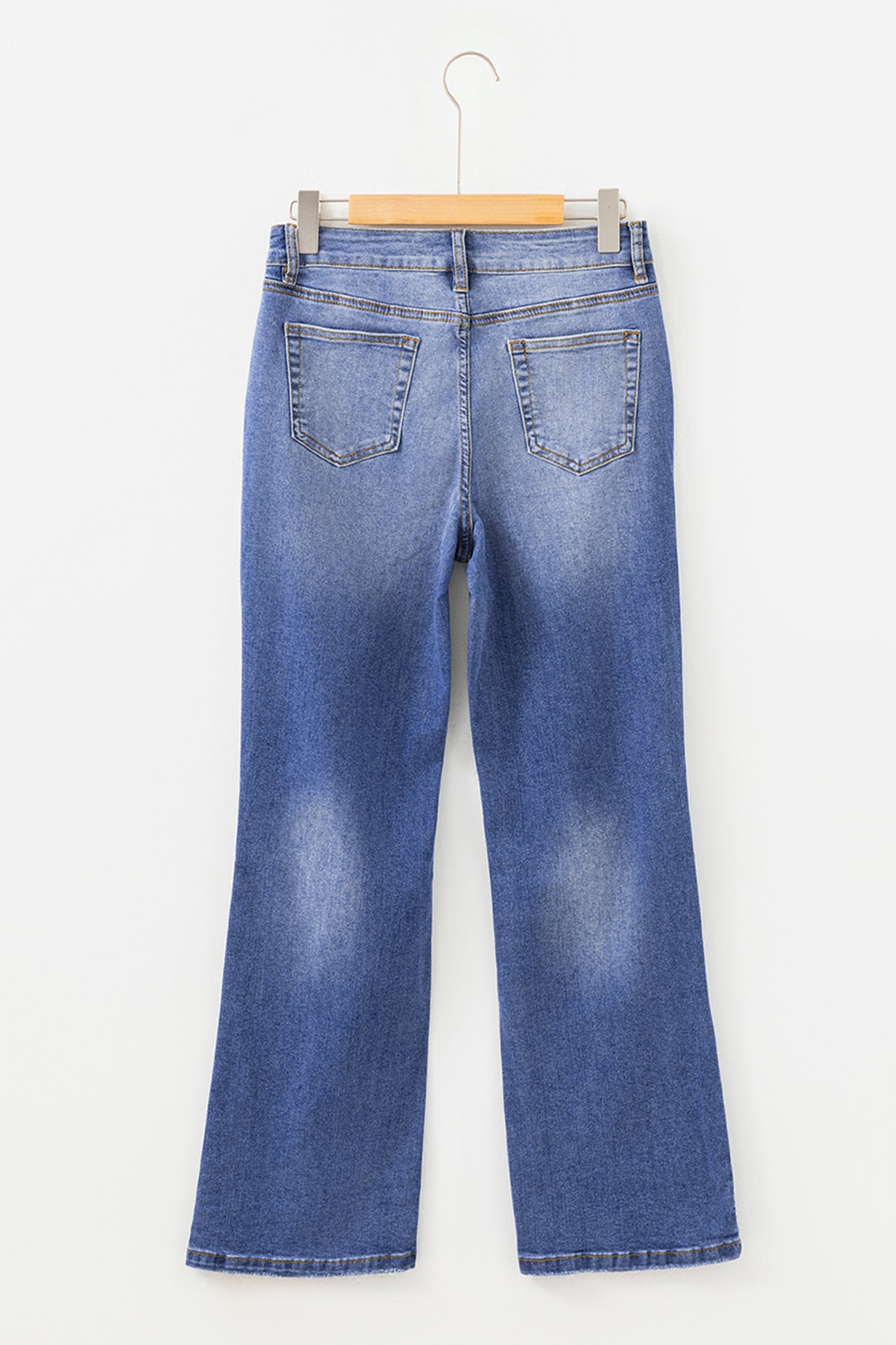 Myosotis Mid Rise Distressed Sneak Peek Straight Leg Jeans-Bottoms/Jeans-[Adult]-[Female]-2022 Online Blue Zone Planet