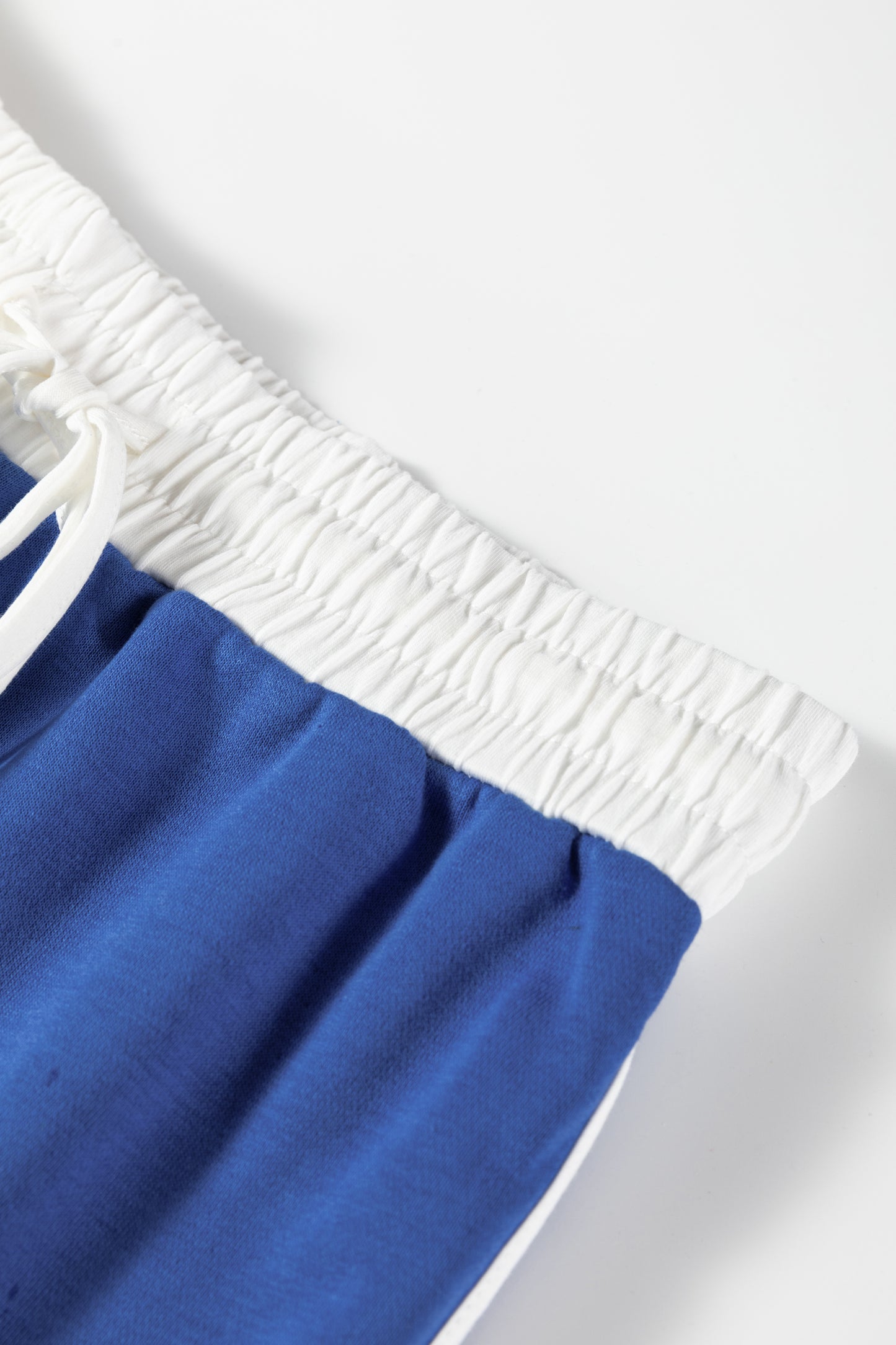 Sky Blue Varsity Stripe Detail Drop Shoulder Pullover Mini Skirt Set-Two Piece Sets/Two Piece Dresses-[Adult]-[Female]-2022 Online Blue Zone Planet