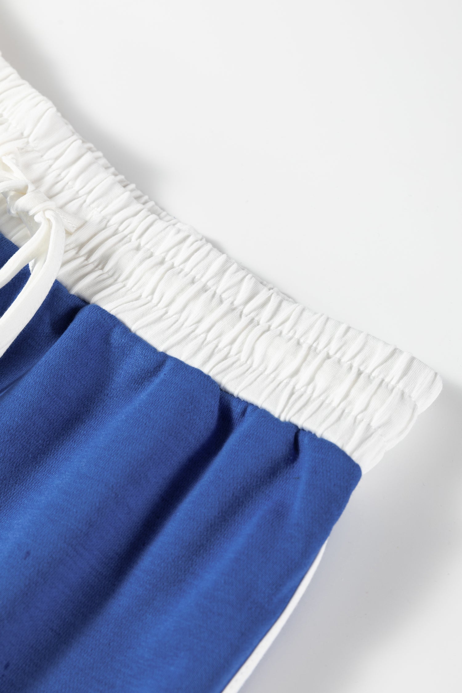 Sky Blue Varsity Stripe Detail Drop Shoulder Pullover Mini Skirt Set-Two Piece Sets/Two Piece Dresses-[Adult]-[Female]-2022 Online Blue Zone Planet