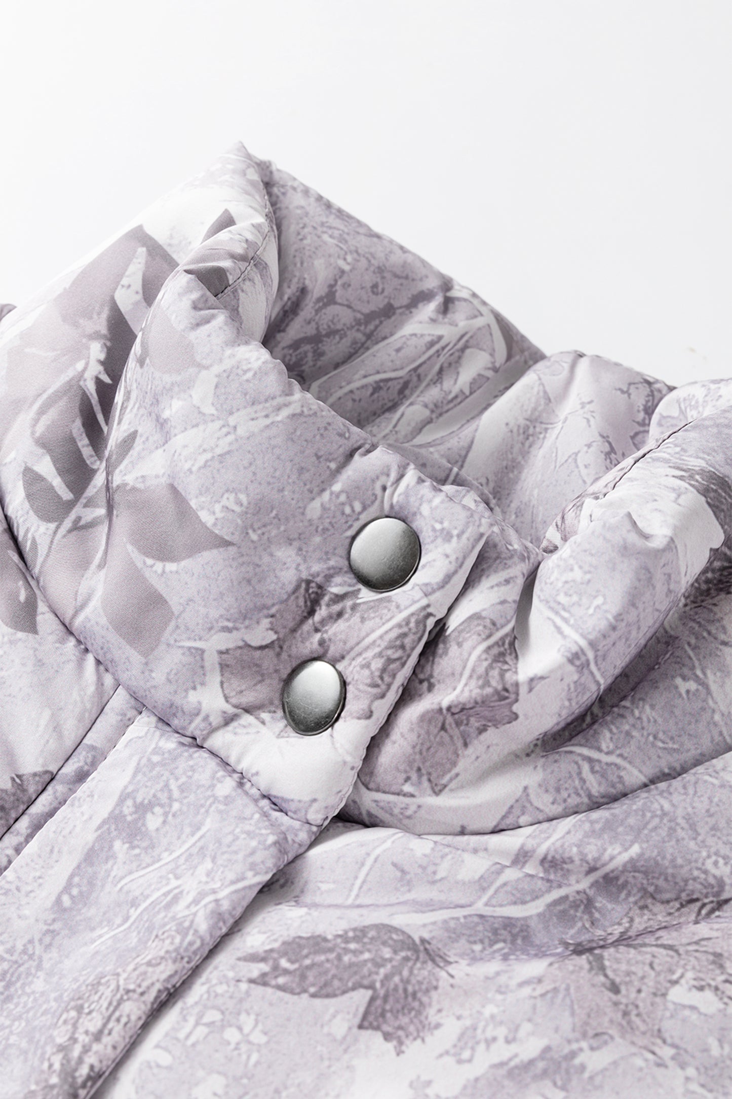 Gray Camo Leaf Print Winter Puffer Vest-TOPS / DRESSES-[Adult]-[Female]-2022 Online Blue Zone Planet