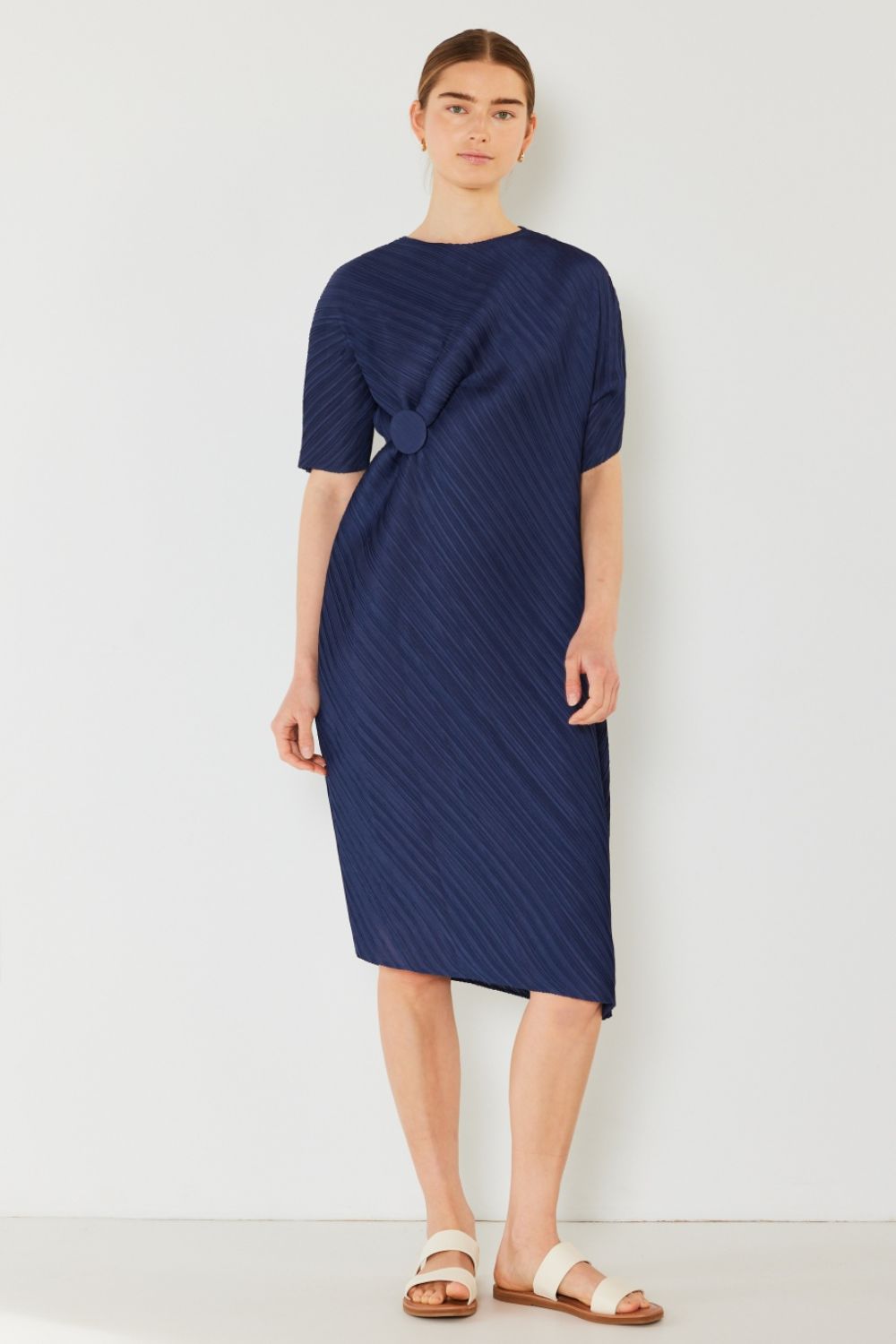 Marina West Swim Pleated Dolman Sleeve Dress-TOPS / DRESSES-[Adult]-[Female]-2022 Online Blue Zone Planet