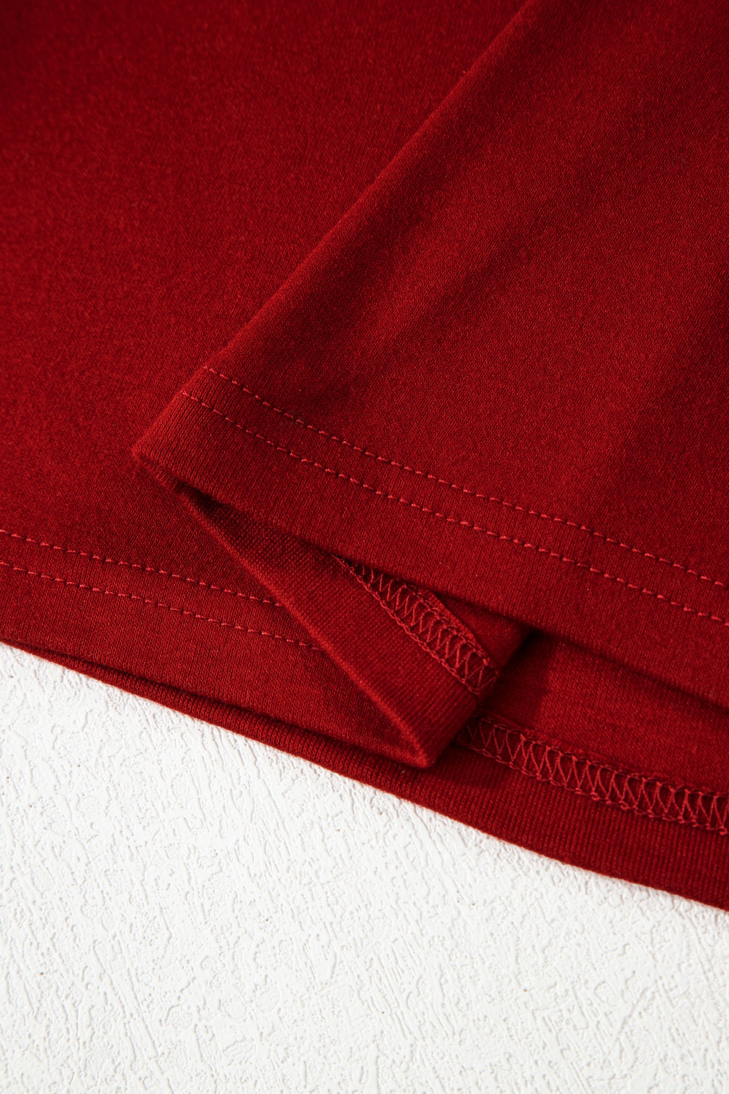 Red Dahlia Solid Color Extended Cuffs Long Sleeve Top-Tops/Long Sleeve Tops-[Adult]-[Female]-2022 Online Blue Zone Planet