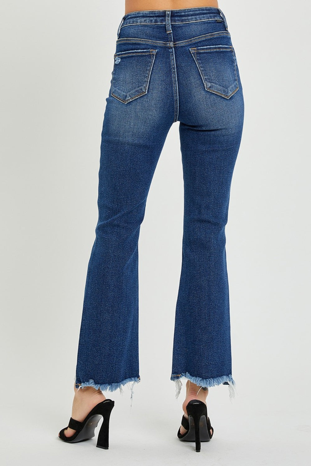 RISEN High Rise Distressed Crop Flare Jeans-TOPS / DRESSES-[Adult]-[Female]-2022 Online Blue Zone Planet