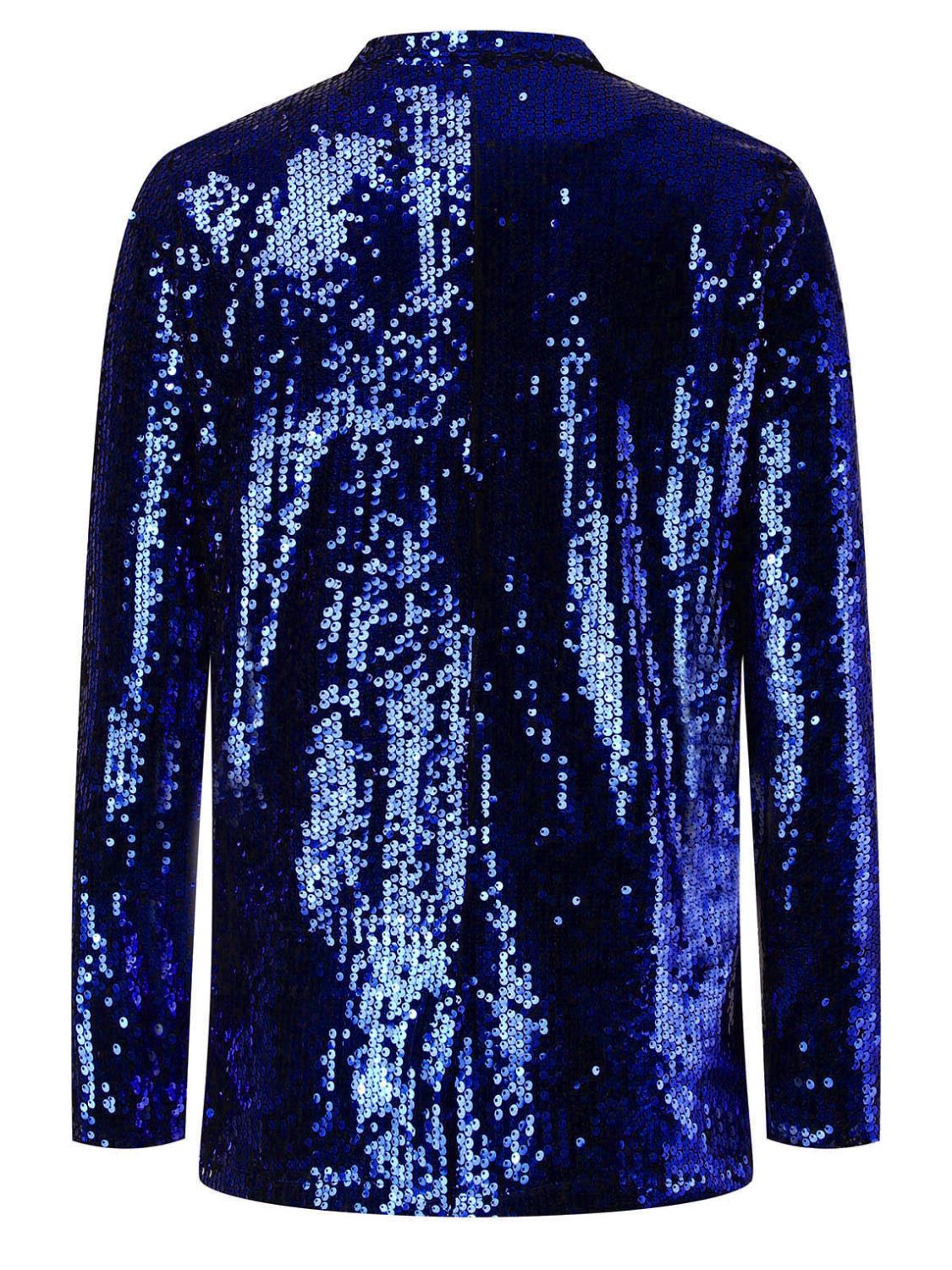 Blue Zone Planet | Sequin Lapel Collar Long Sleeve Blazer-TOPS / DRESSES-[Adult]-[Female]-2022 Online Blue Zone Planet