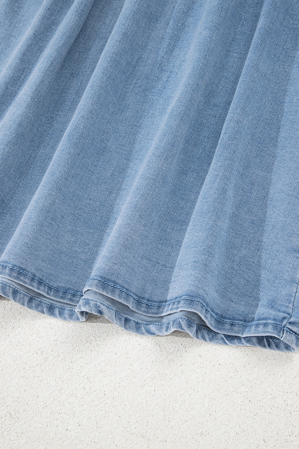 Myosotis Square Neck Bowknot A-line Sleeveless Denim Dress-TOPS / DRESSES-[Adult]-[Female]-2022 Online Blue Zone Planet