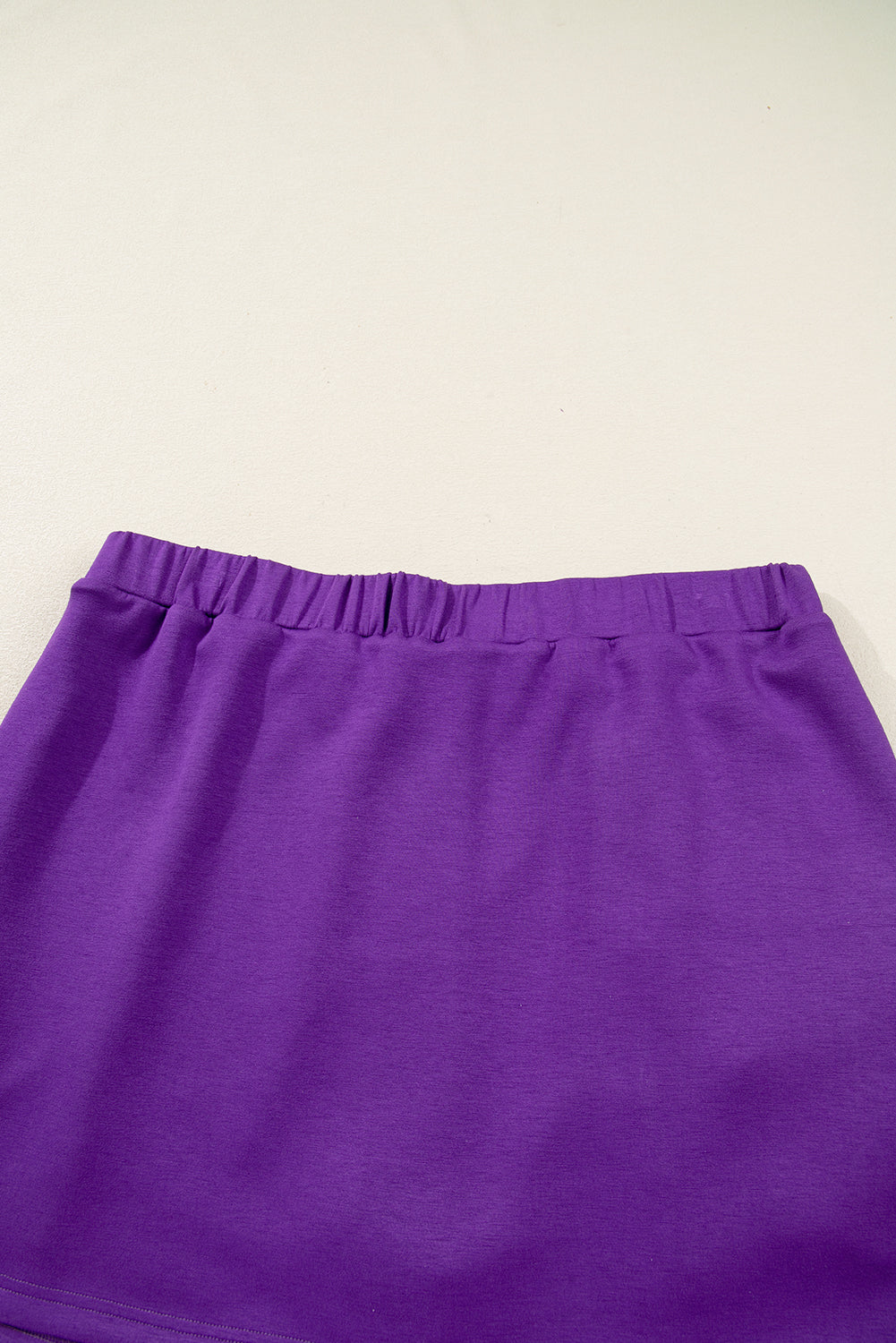 Wisteria Collar Half Zip Pullover Mini Skirt Plus Size 2pcs Set-Plus Size/Plus Size Loungewear-[Adult]-[Female]-2022 Online Blue Zone Planet