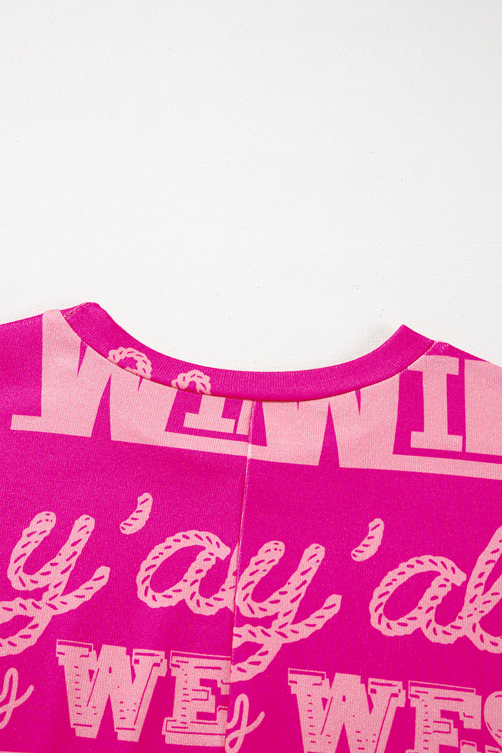 Rose Howdy Cowboy Letter Printed Western Fashion Tee-Tops/Tops & Tees-[Adult]-[Female]-2022 Online Blue Zone Planet