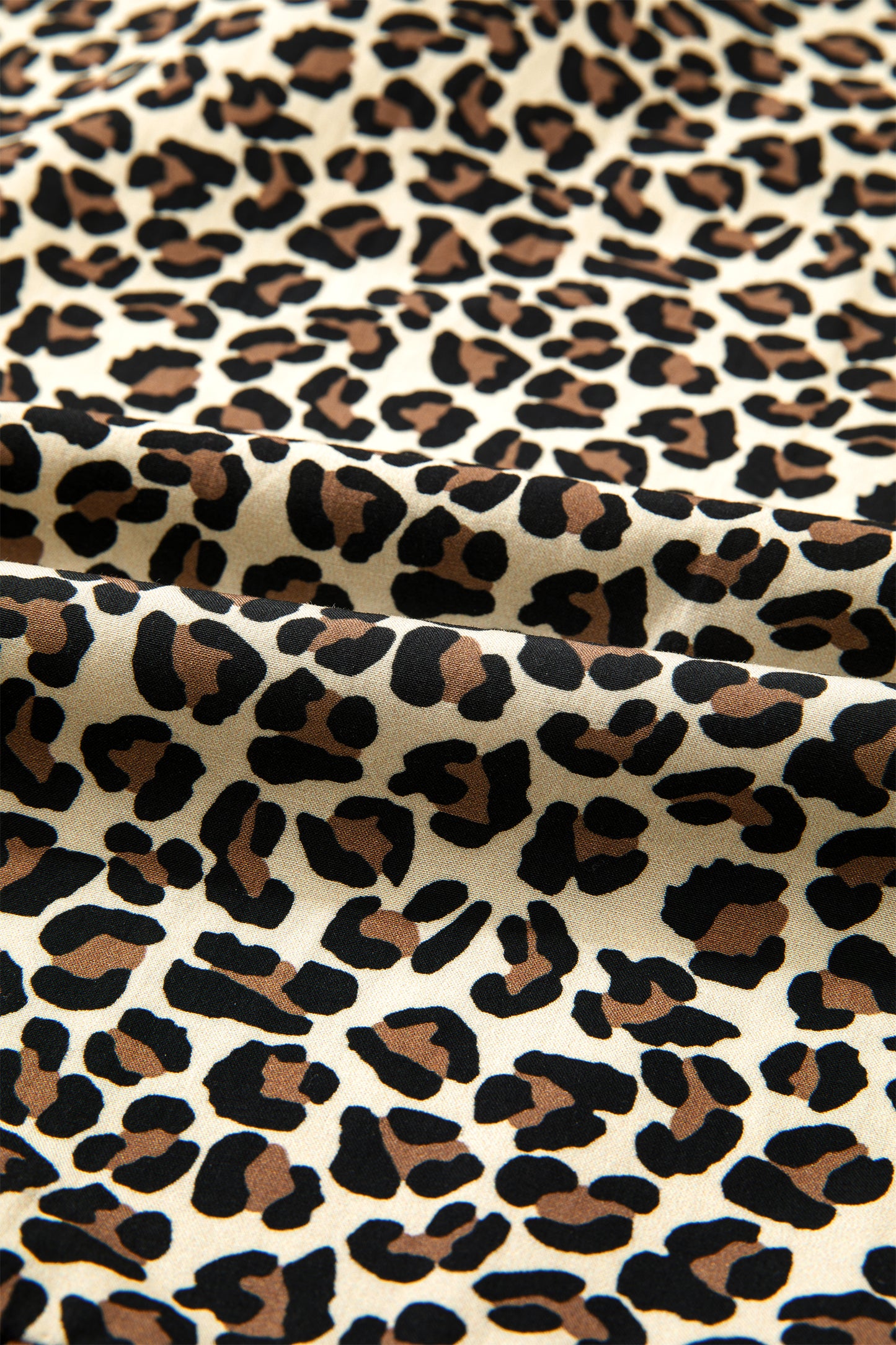 Black Leopard Print Striped Color Block Trim V Neck Bracelet Sleeve Mini Dress-TOPS / DRESSES-[Adult]-[Female]-2022 Online Blue Zone Planet