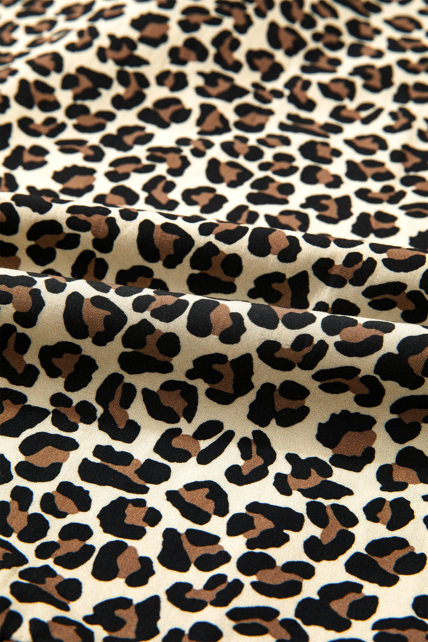 Black Leopard Print Striped Color Block Trim V Neck Bracelet Sleeve Mini Dress-TOPS / DRESSES-[Adult]-[Female]-2022 Online Blue Zone Planet