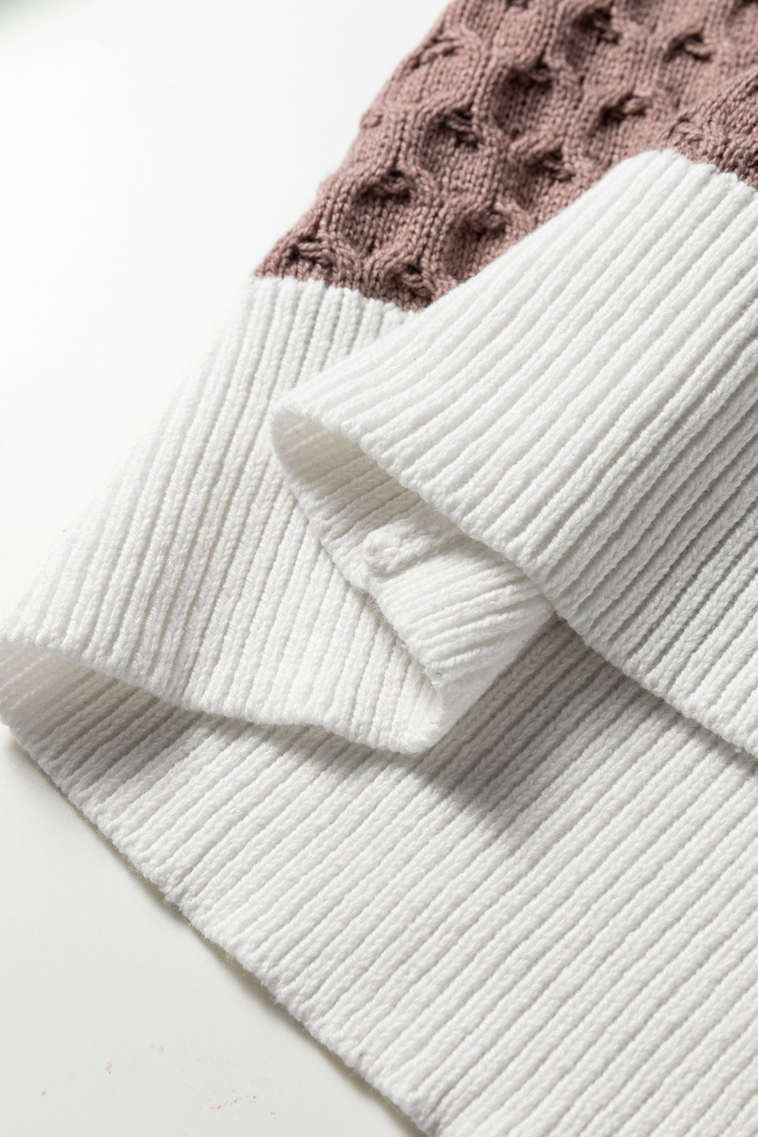 Green Mixed Texture Knit Striped Color Block Loose Sweater-TOPS / DRESSES-[Adult]-[Female]-2022 Online Blue Zone Planet