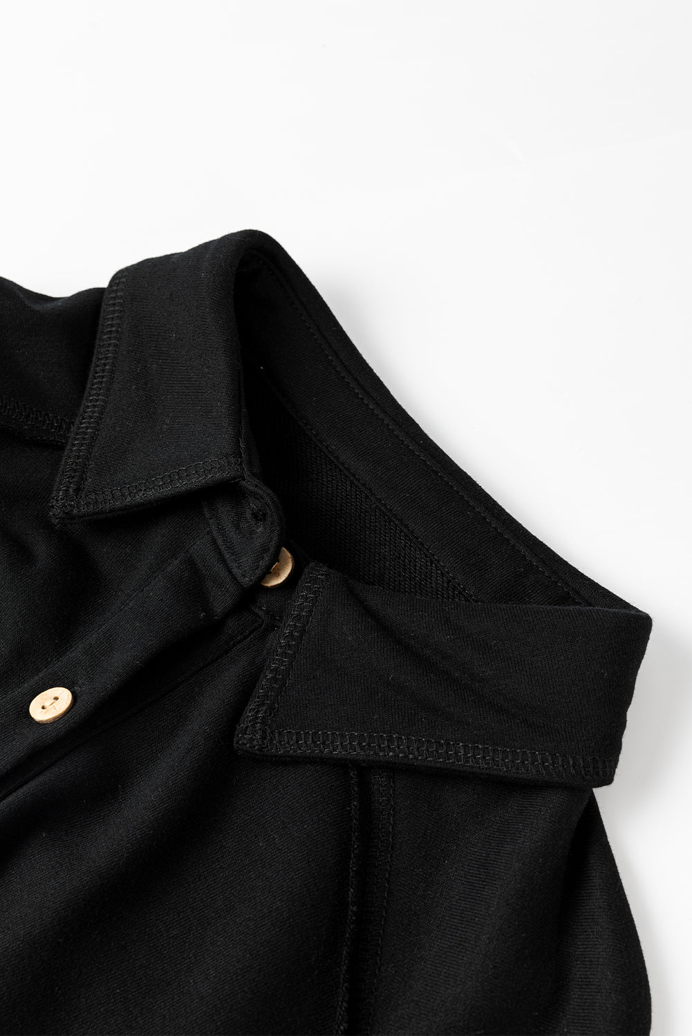 Black Waffle Knit Patchwork Exposed Seam Loose Shacket-Outerwear/Jackets-[Adult]-[Female]-2022 Online Blue Zone Planet