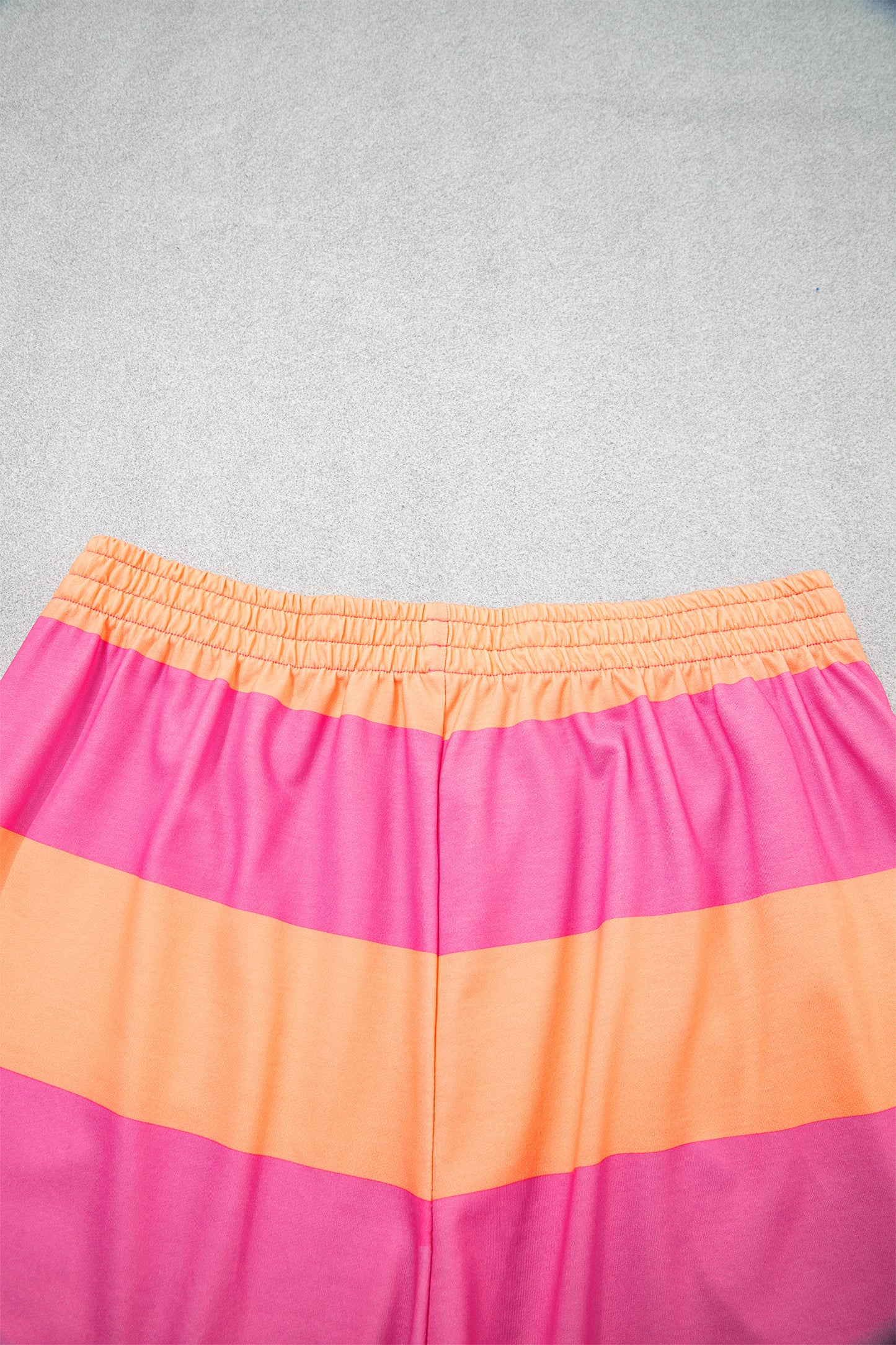 Pink Seam Detail Half Zip Tee Casual Shorts 2pcs Set-Two Piece Sets/Short Sets-[Adult]-[Female]-2022 Online Blue Zone Planet