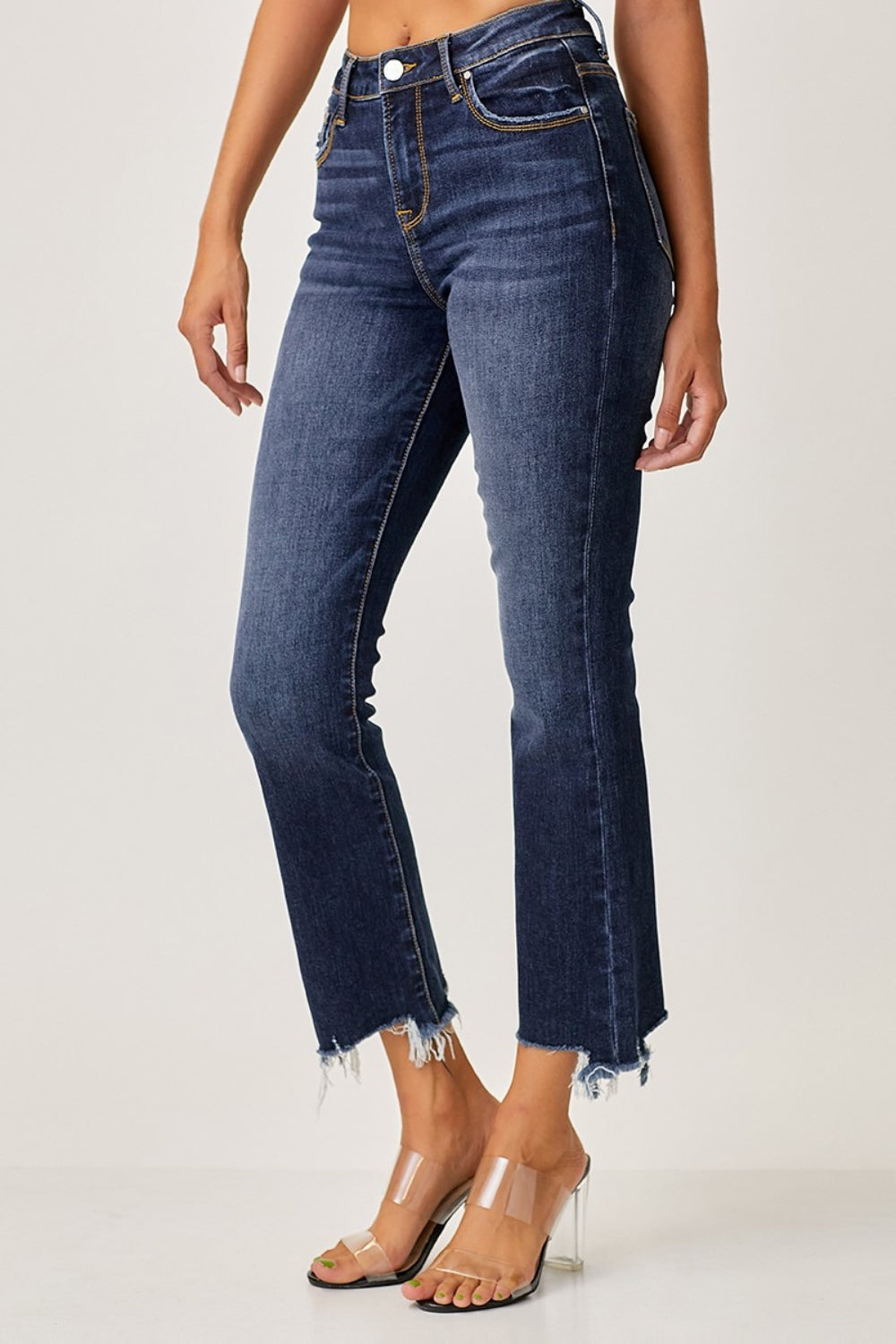 Blue Zone Planet | Risen Full Size Frayed Hem Cropped Straight Jeans-TOPS / DRESSES-[Adult]-[Female]-2022 Online Blue Zone Planet