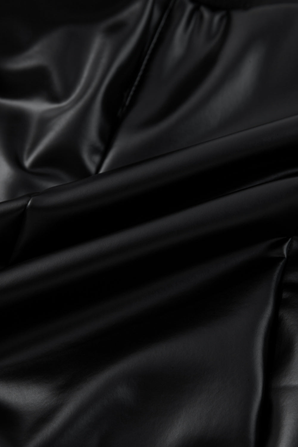 Black Faux Leather Seamed Leg High Waist Leggings-Bottoms/Leggings-[Adult]-[Female]-2022 Online Blue Zone Planet