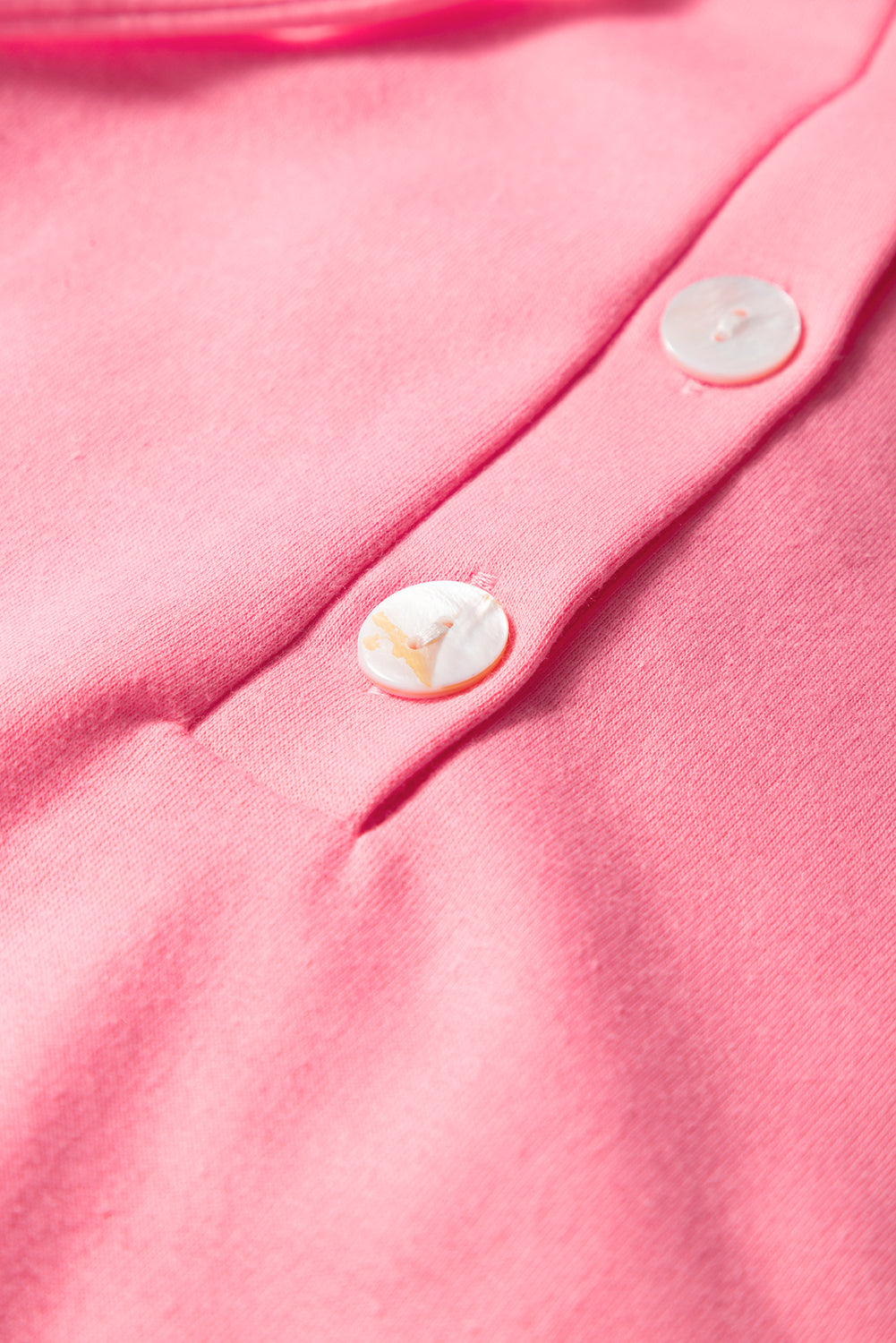 Peach Blossom Hooded Short Sleeve Henley Top and Shorts Set-Two Piece Sets/Short Sets-[Adult]-[Female]-2022 Online Blue Zone Planet