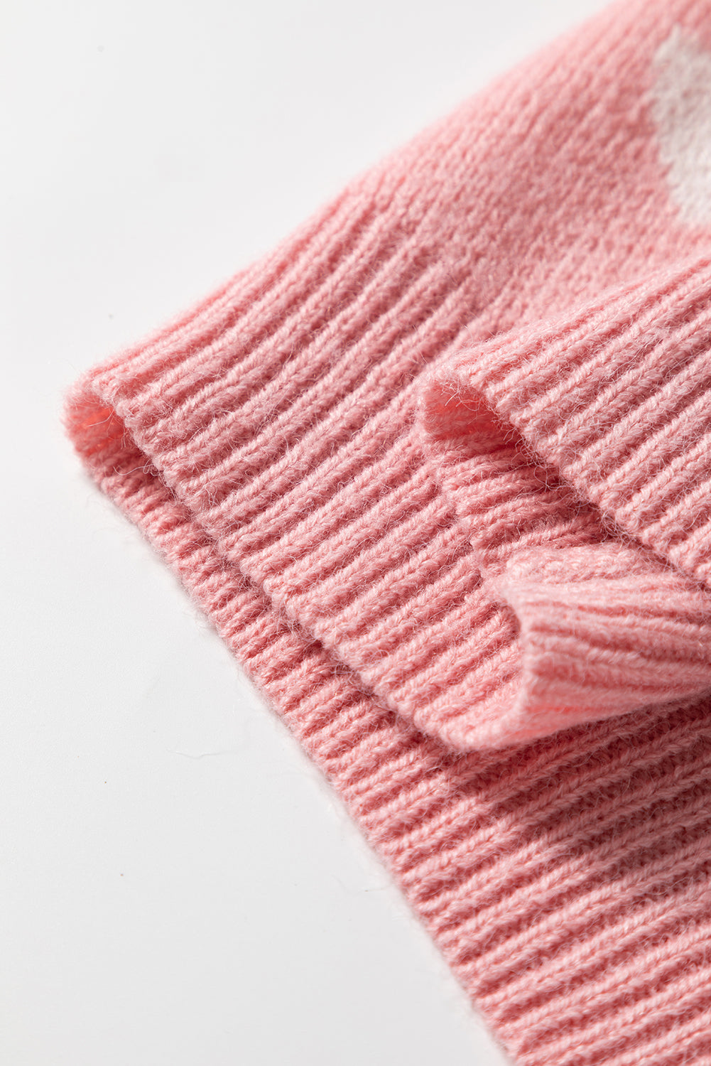 Light Pink Heart Pattern Button Front Cardigan Sweater-Cardigans-[Adult]-[Female]-2022 Online Blue Zone Planet